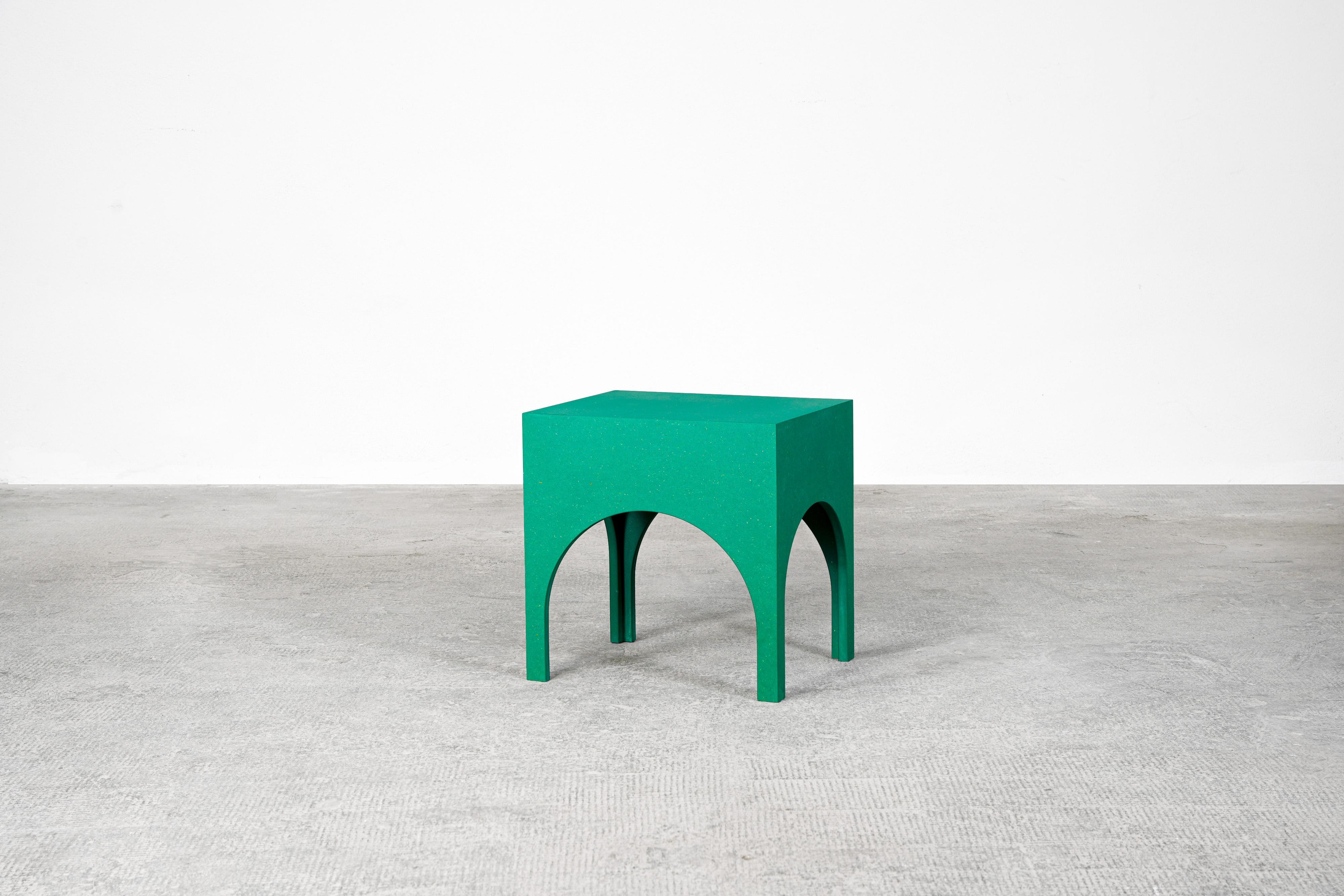 Pair of Green Minimalist Nightstands Side Tables by Atelier Bachmann, 2019 In New Condition For Sale In Berlin, DE