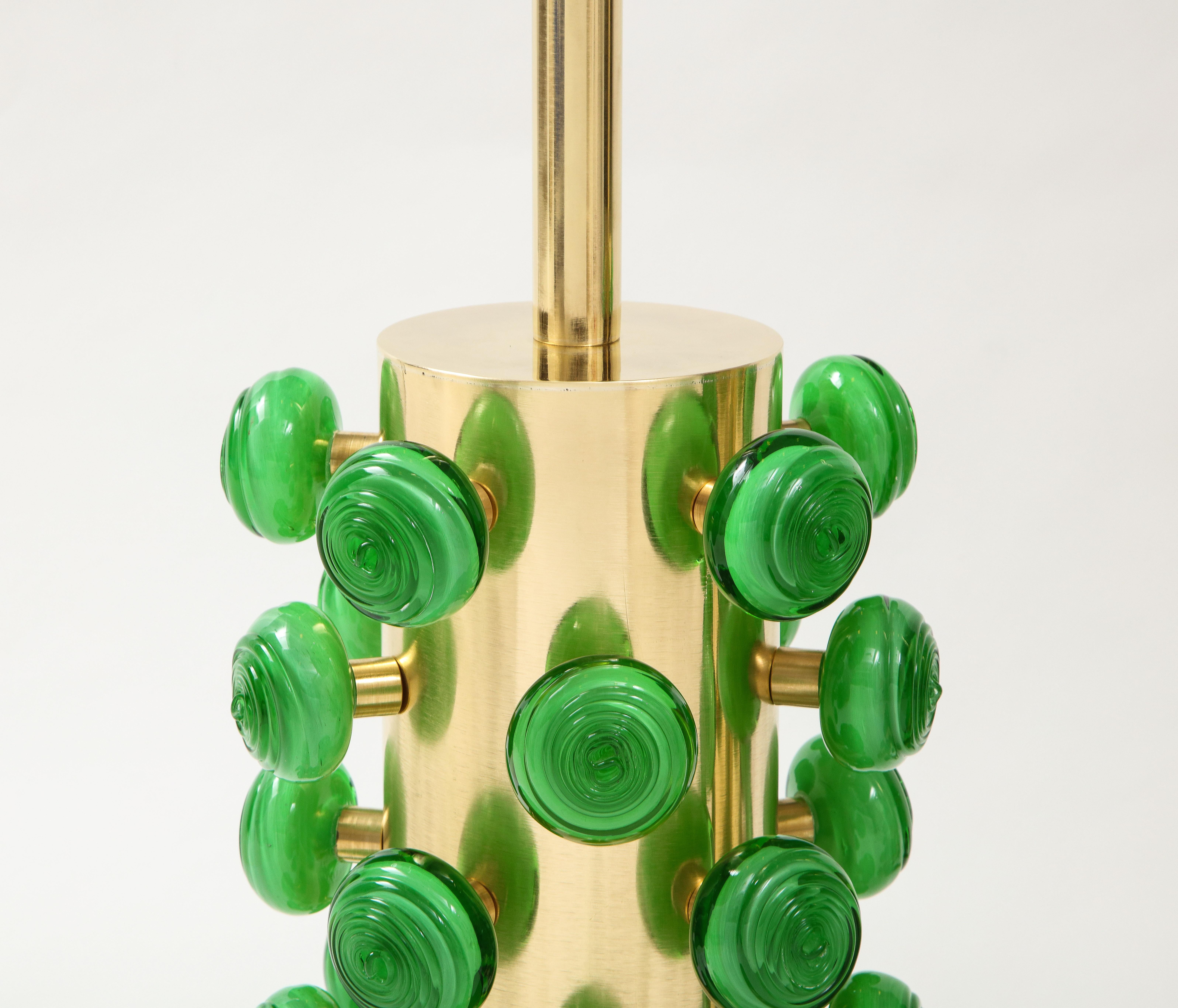 green glass knobs