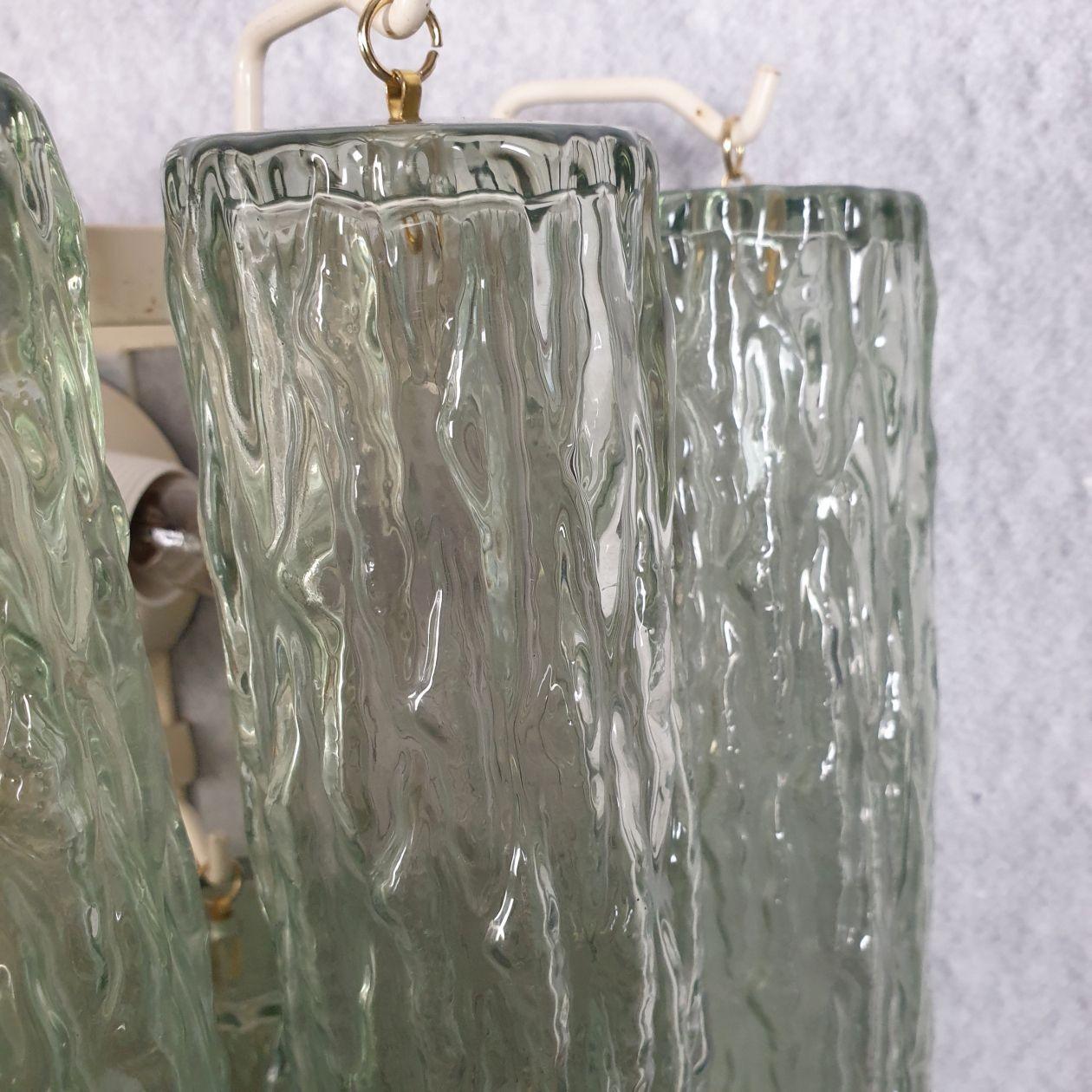 Pair of green Murano glass sconces For Sale 3