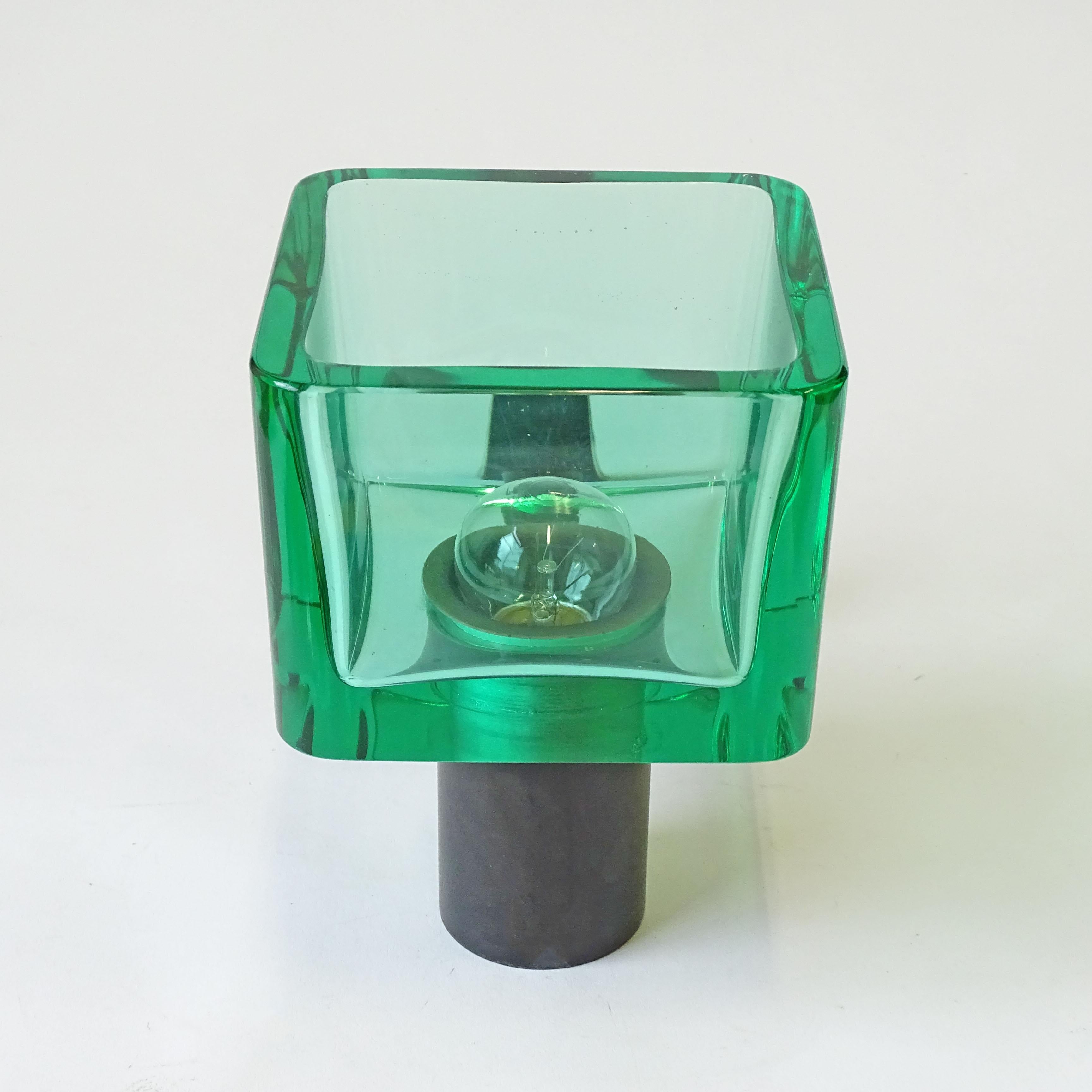 Paar Wandlampen aus grünem Muranoglas von Seguso, Italien 1960er Jahre (Moderne der Mitte des Jahrhunderts) im Angebot