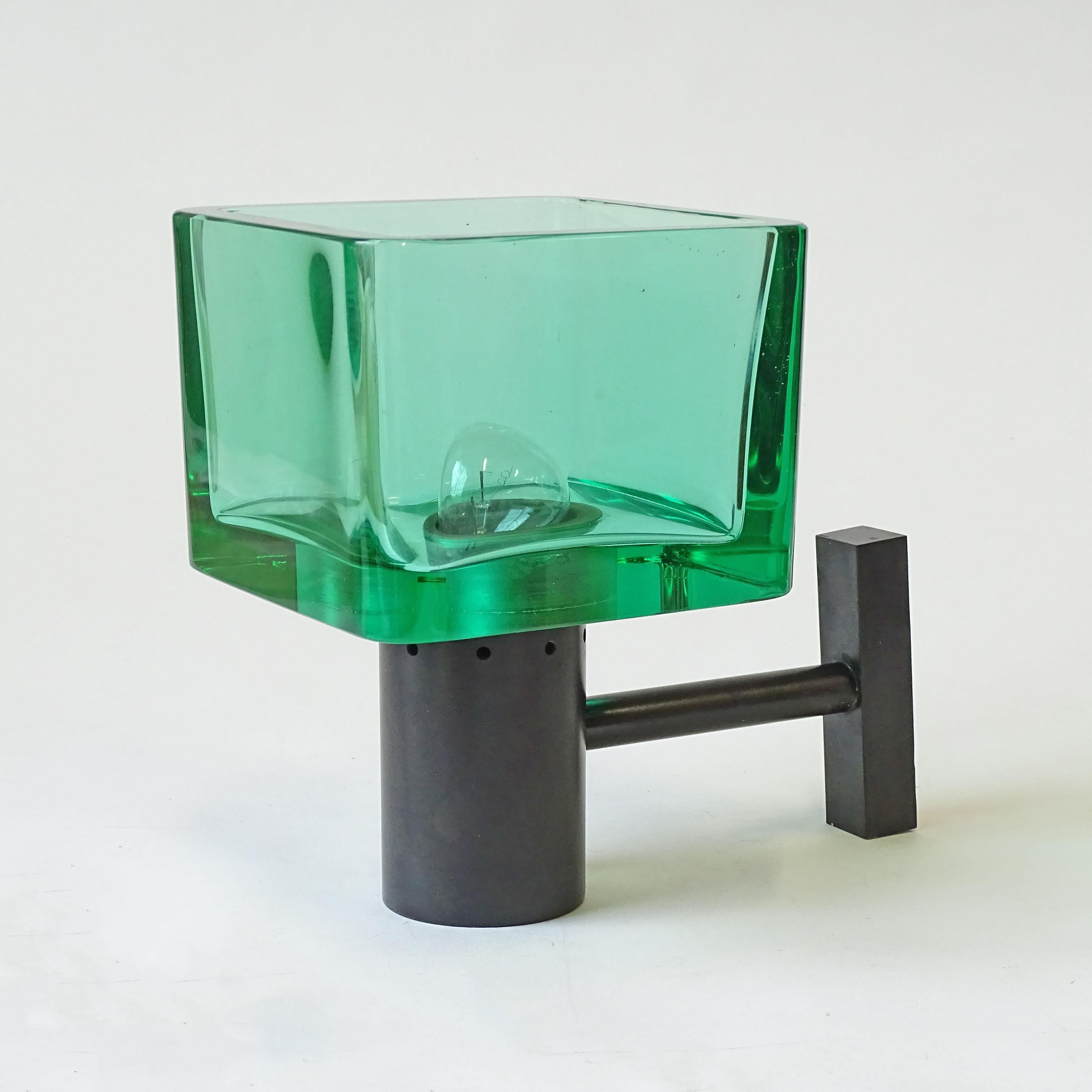 Paar Wandlampen aus grünem Muranoglas von Seguso, Italien 1960er Jahre (Italienisch) im Angebot