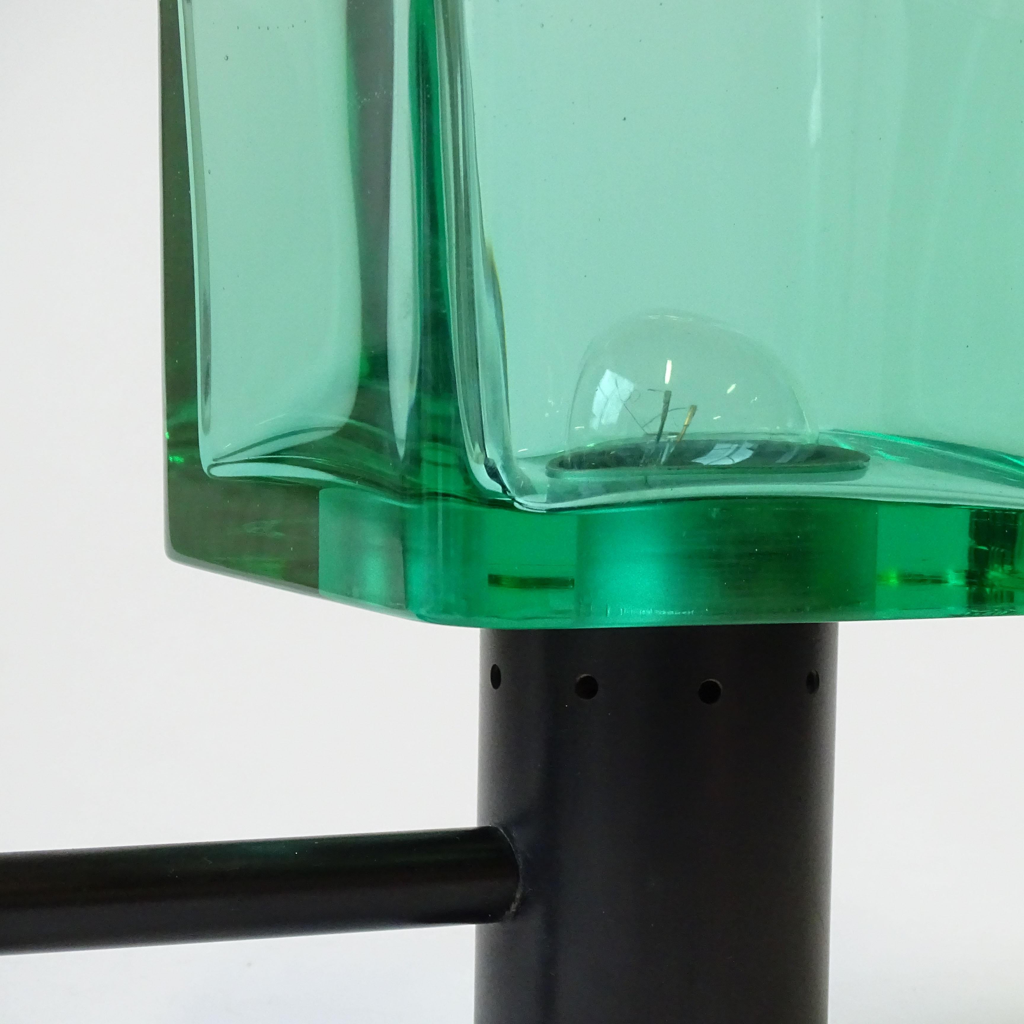 Paar Wandlampen aus grünem Muranoglas von Seguso, Italien 1960er Jahre (Lackiert) im Angebot