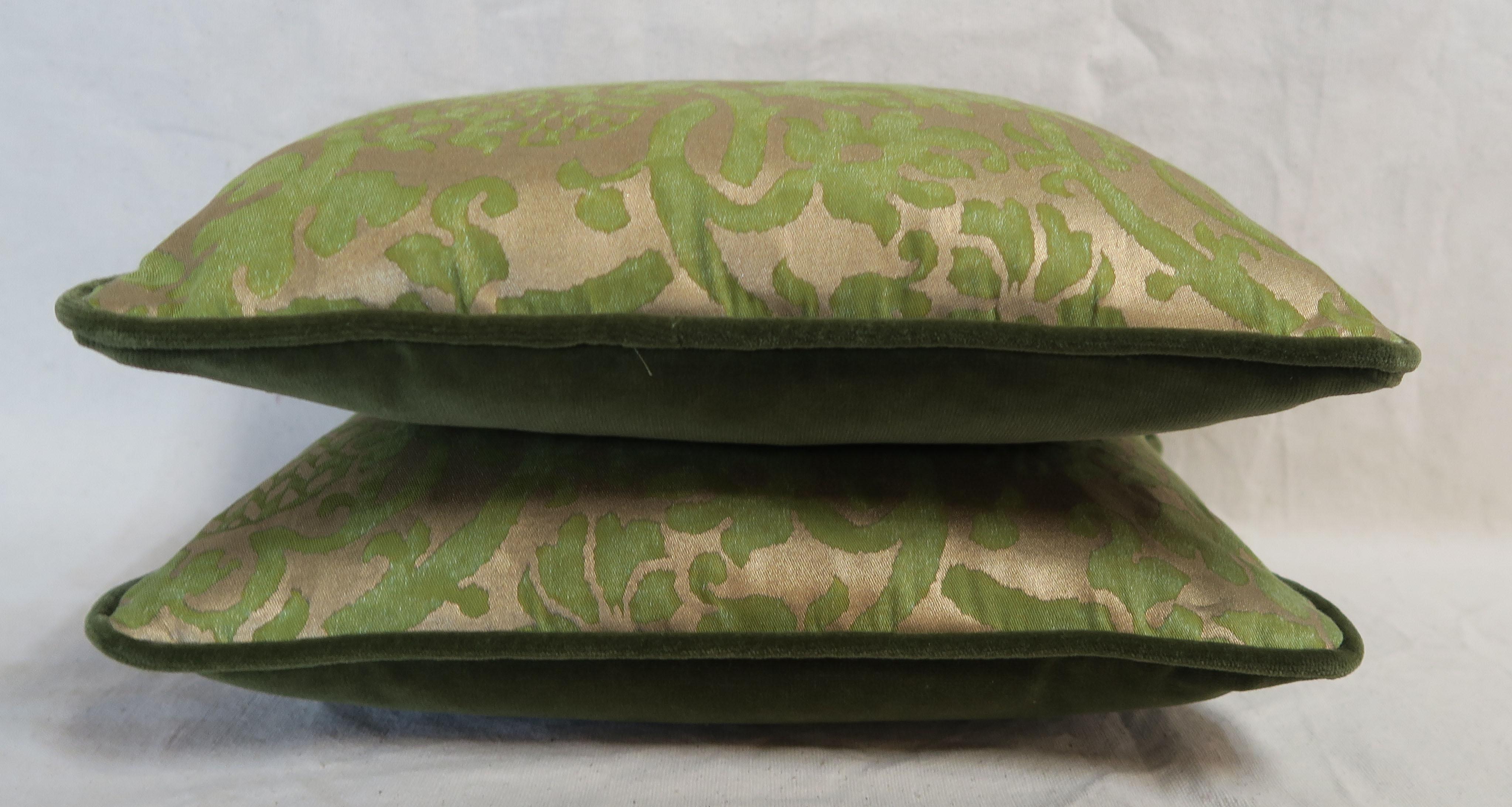 20th Century Pair of Green Orsini Fortuny Pillows