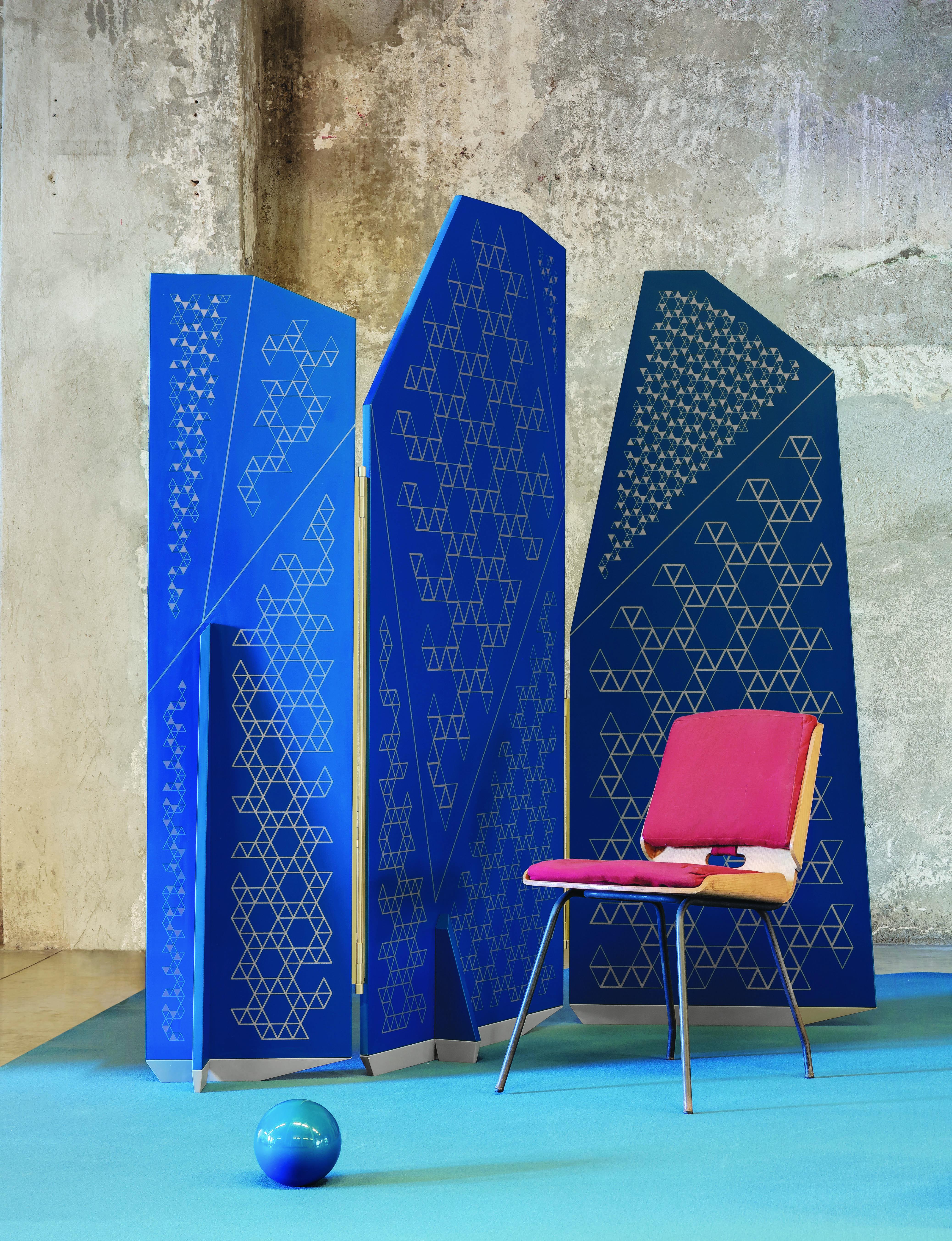 Paar grüner, blauer und blauer Raumteiler von Mentemano (Moderne) im Angebot