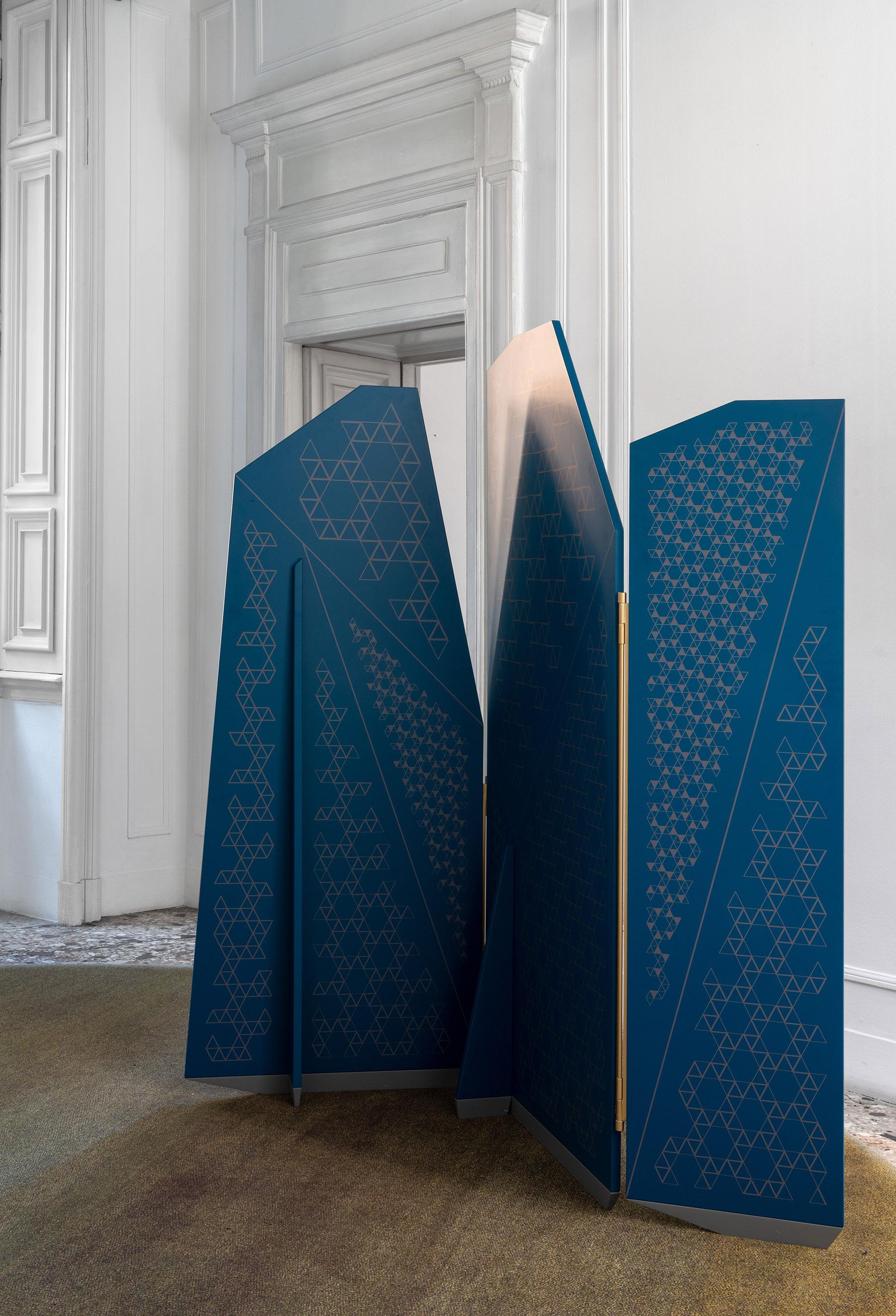 Paar grüner, blauer und blauer Raumteiler von Mentemano im Zustand „Neu“ im Angebot in Geneve, CH