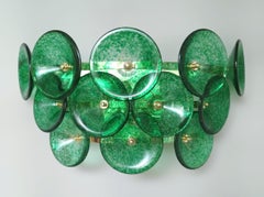 Pair of Green Trumpets Sconces