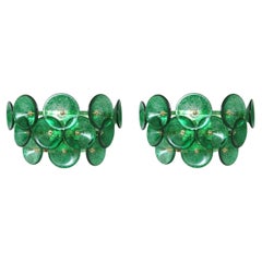 Pair of Green Trumpets Sconces
