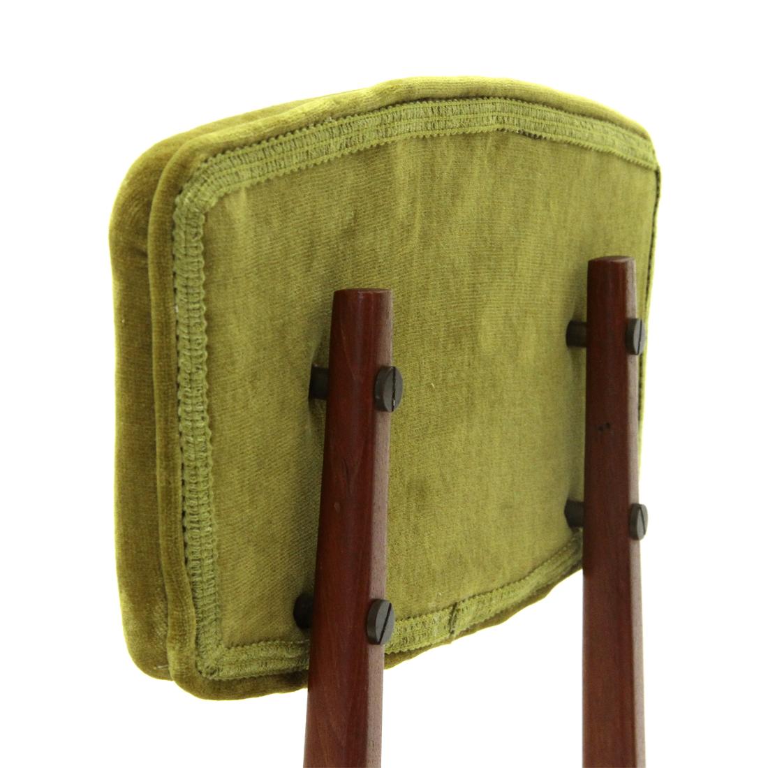 Pair of Green Velvet Chairs, 1960s 4