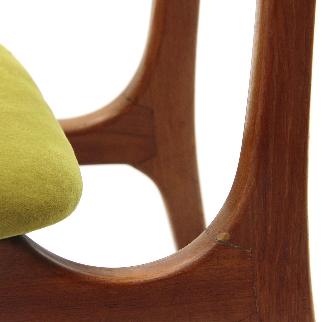 Pair of Green Velvet Chairs, 1960s 5