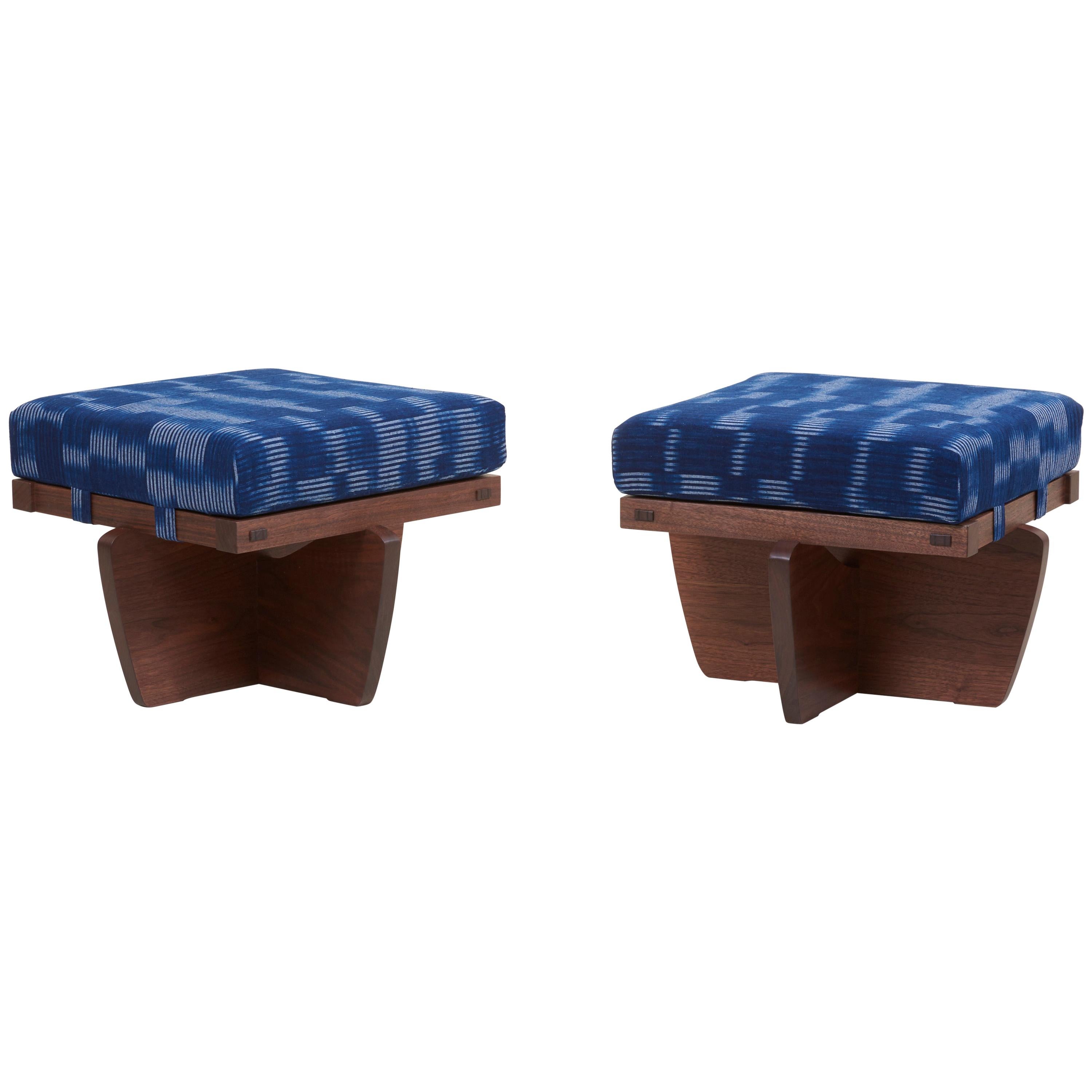 Pair of Greenrock Ottomans by George Nakashima