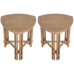 Pair of Gregg Lipton Prairie School Side or End Tables