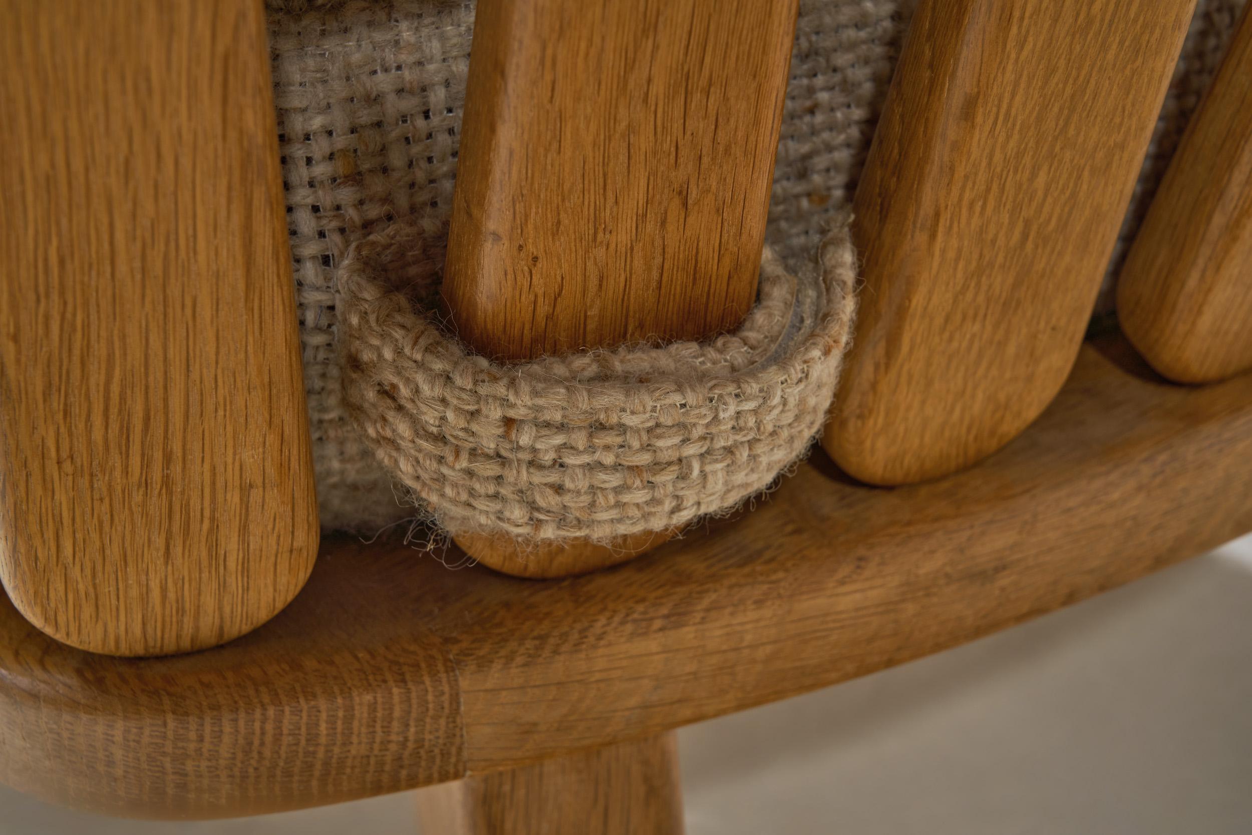 Pair of “Grégoire” Lounge Chairs by Guillerme et Chambron, France 1960s For Sale 9