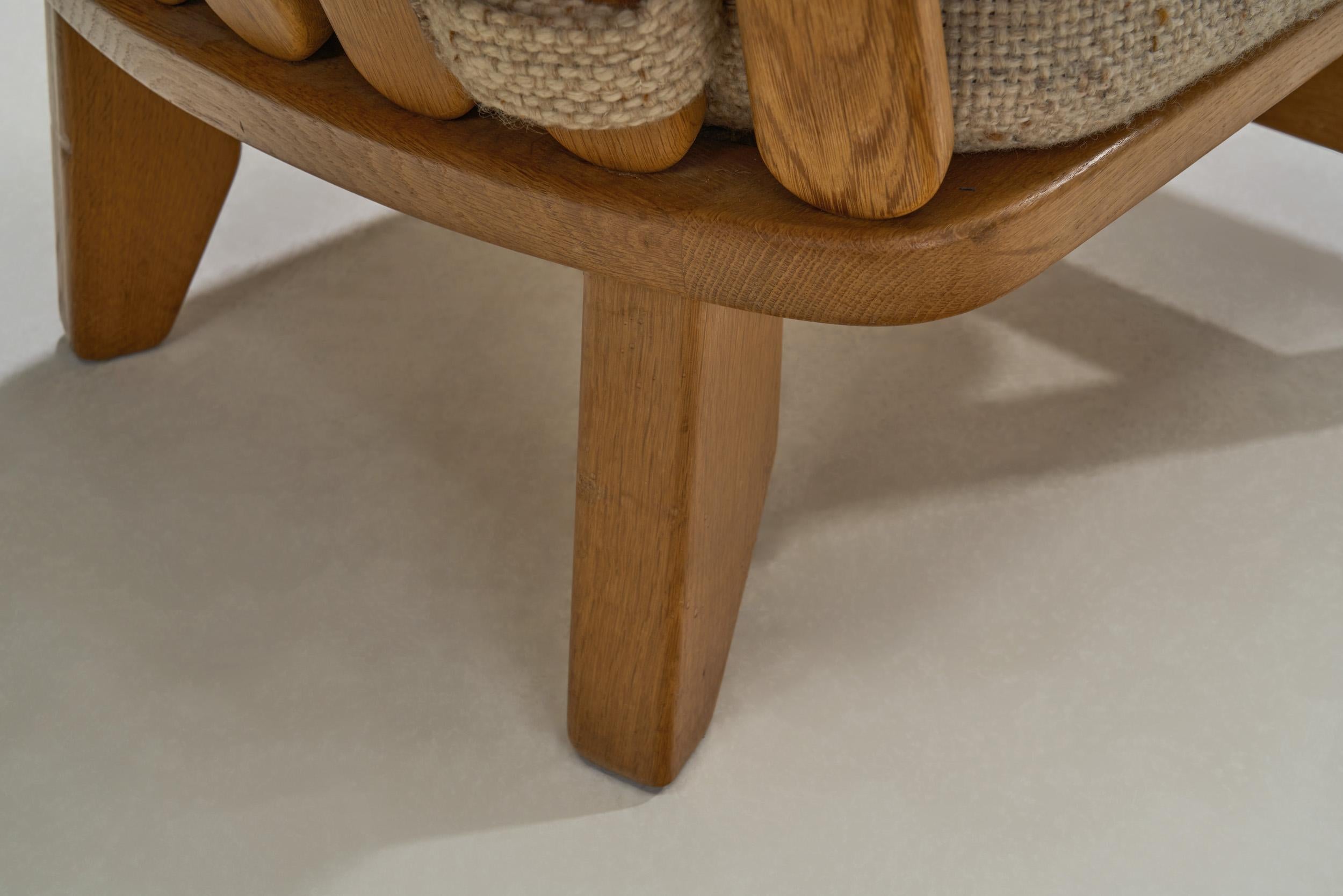Pair of “Grégoire” Lounge Chairs by Guillerme et Chambron, France 1960s For Sale 10