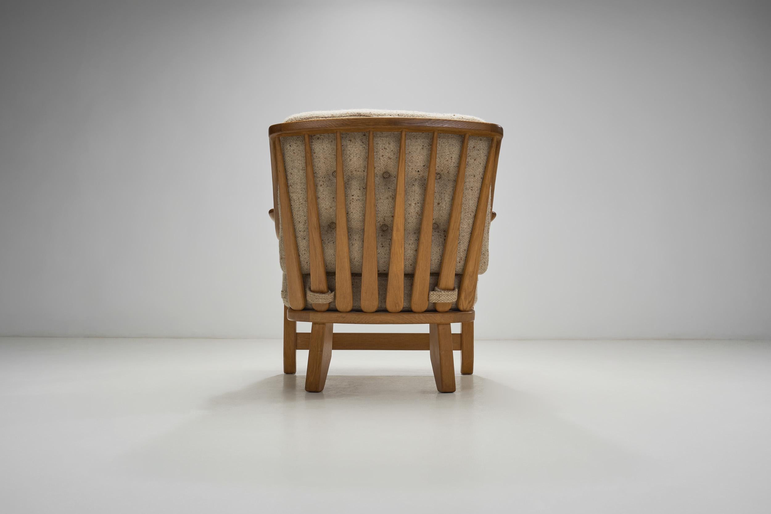 Pair of “Grégoire” Lounge Chairs by Guillerme et Chambron, France 1960s For Sale 2