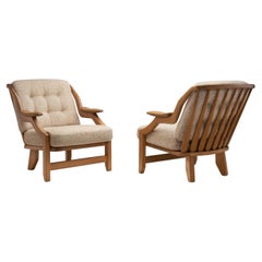 Paar Grégoire Lounge Chairs von Guillerme et Chambron, Frankreich 1960er Jahre