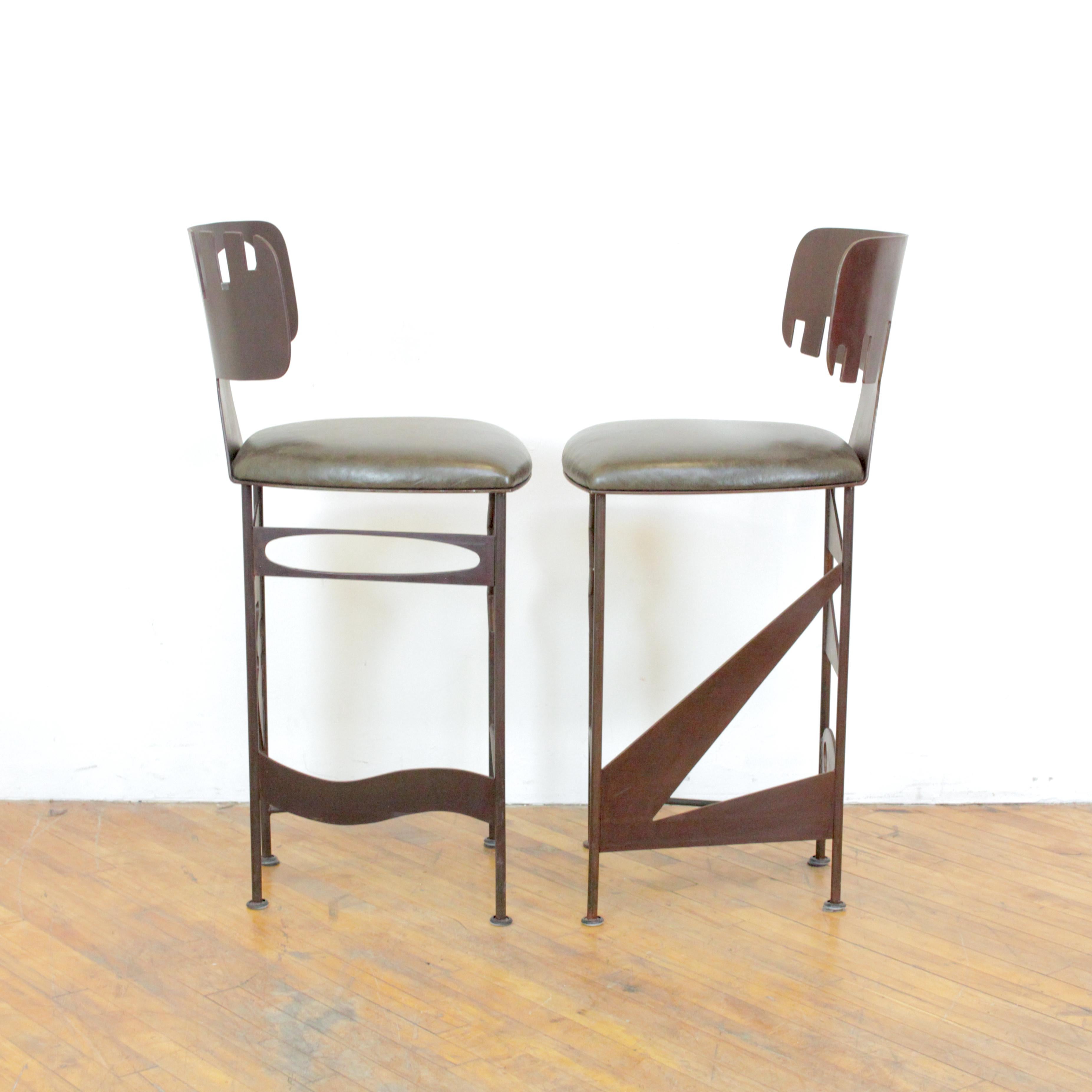 American Pair of Gregory Hawthorne Sculptural Stools For Sale