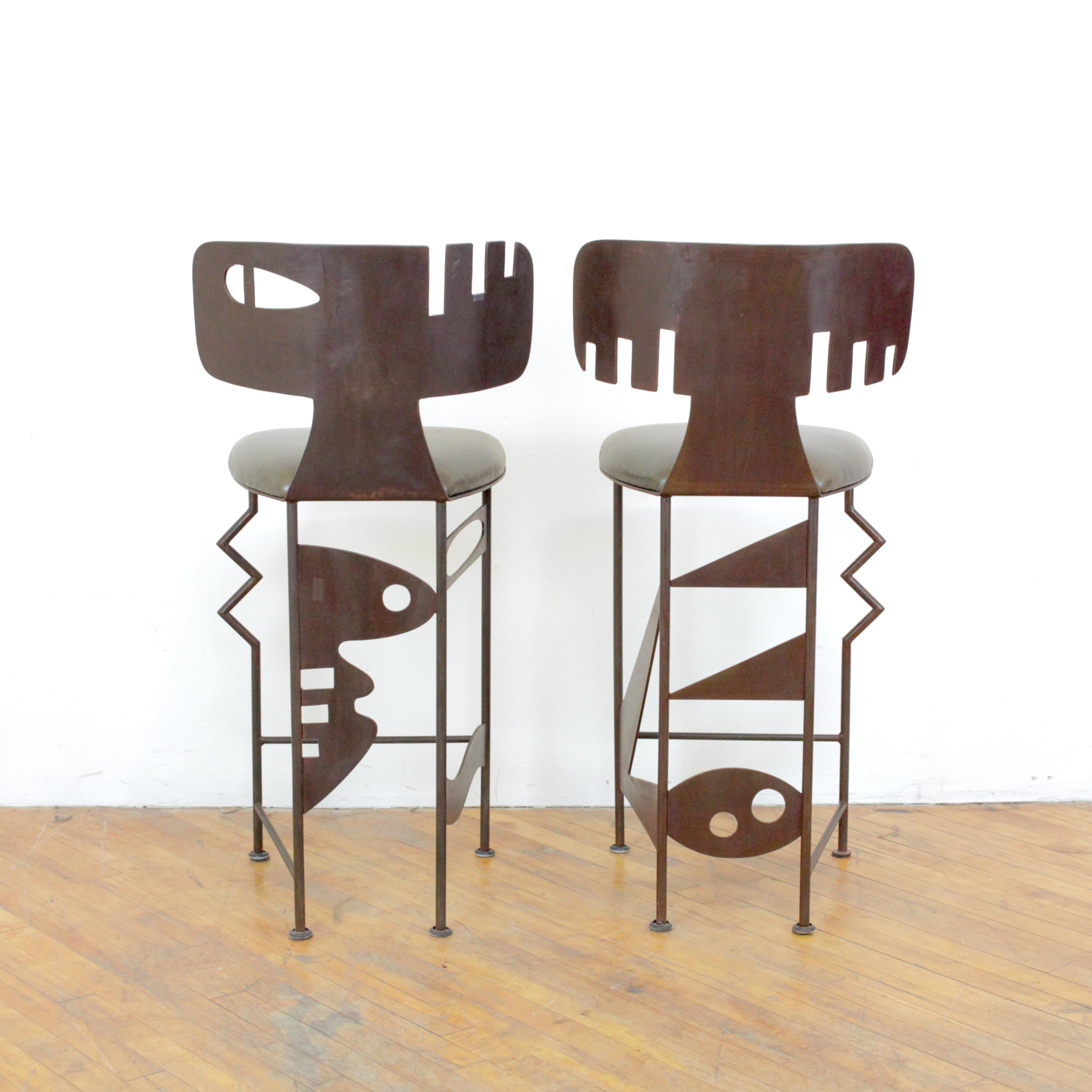 Pair of Gregory Hawthorne Sculptural Stools In Good Condition For Sale In Oakland, CA