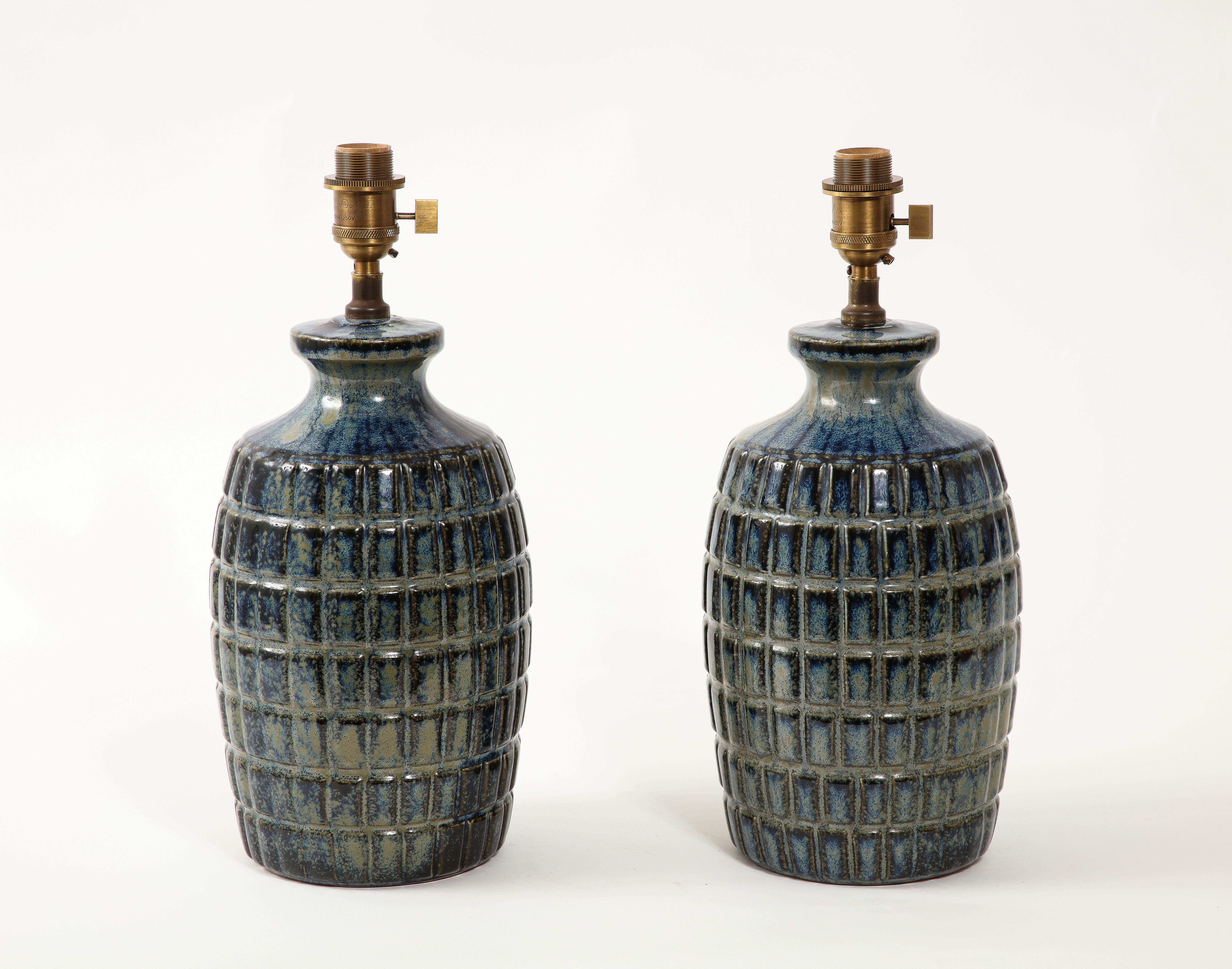 Pair of “grenade” Table Lamps. France 1960's 3