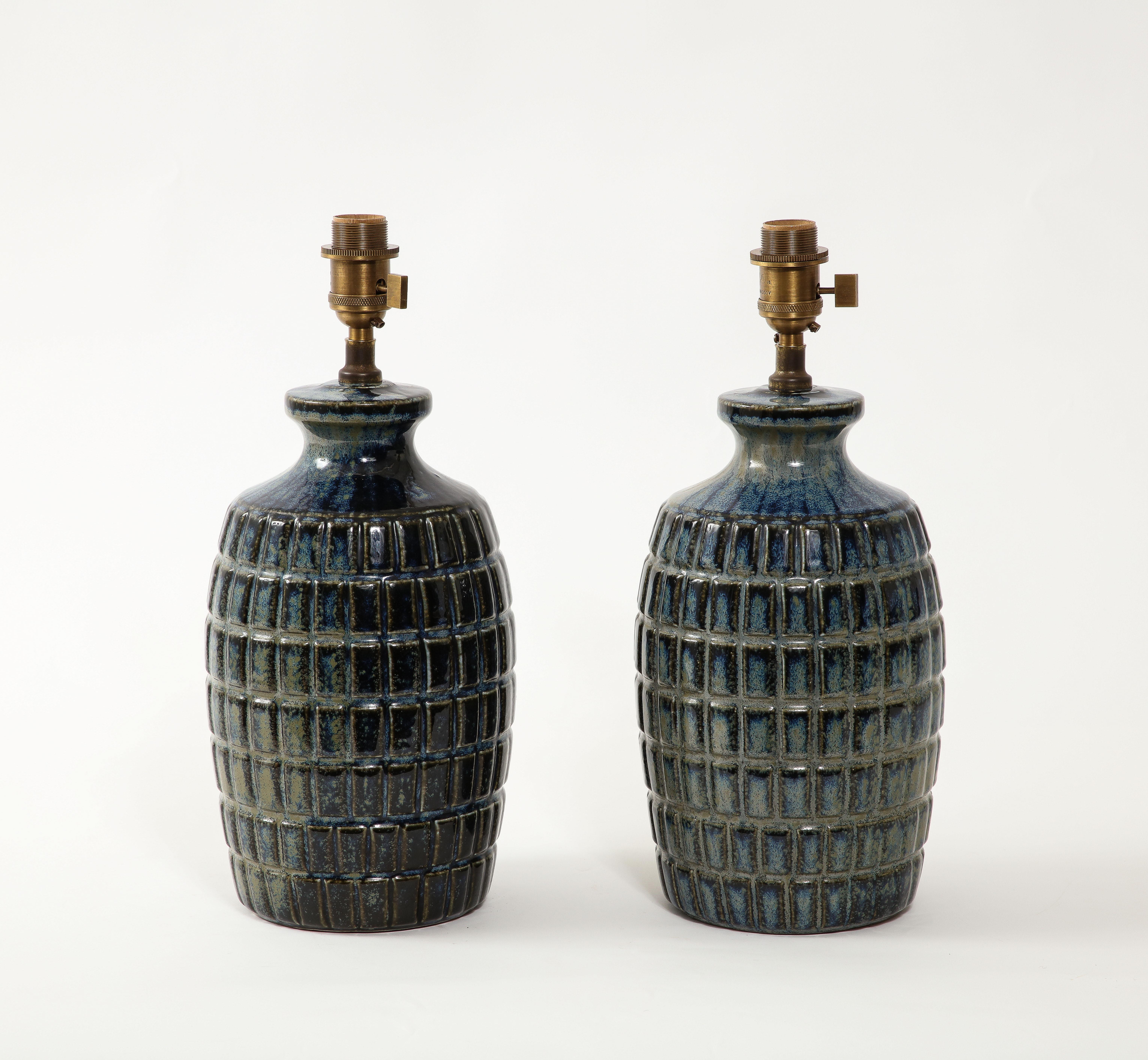 Pair of “grenade” Table Lamps. France 1960's 8