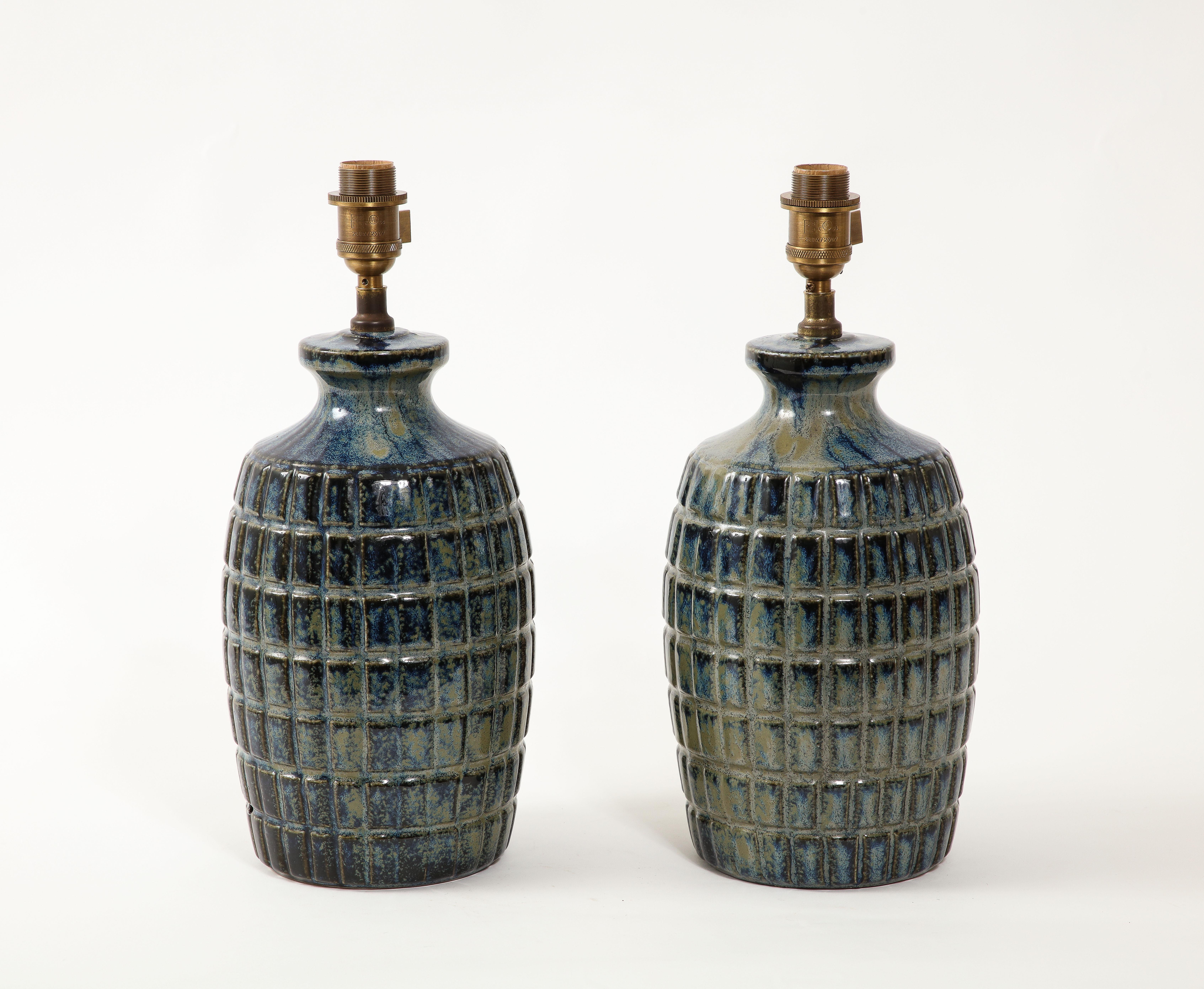 Pair of “grenade” Table Lamps. France 1960's 1