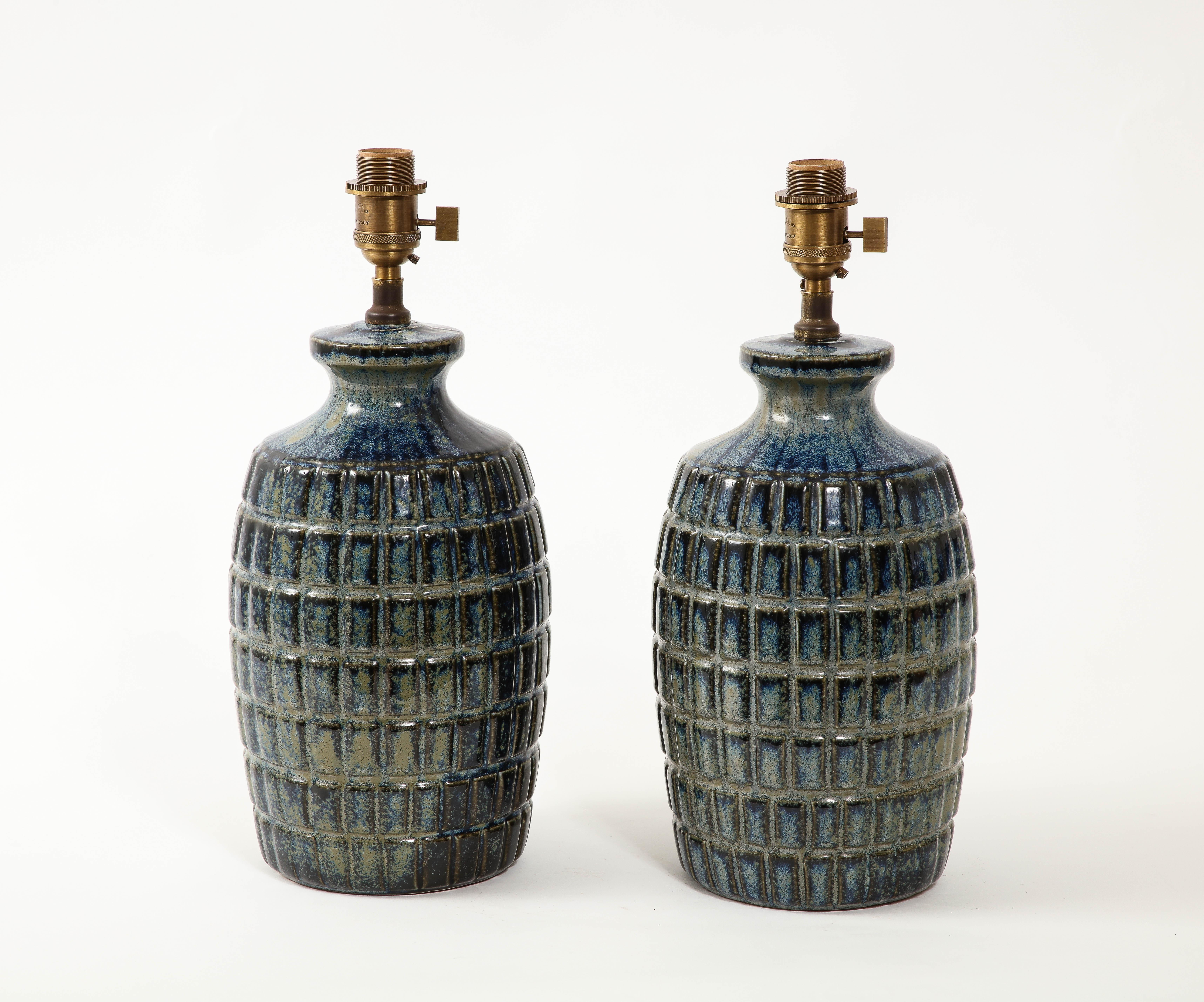 Pair of “grenade” Table Lamps. France 1960's 2