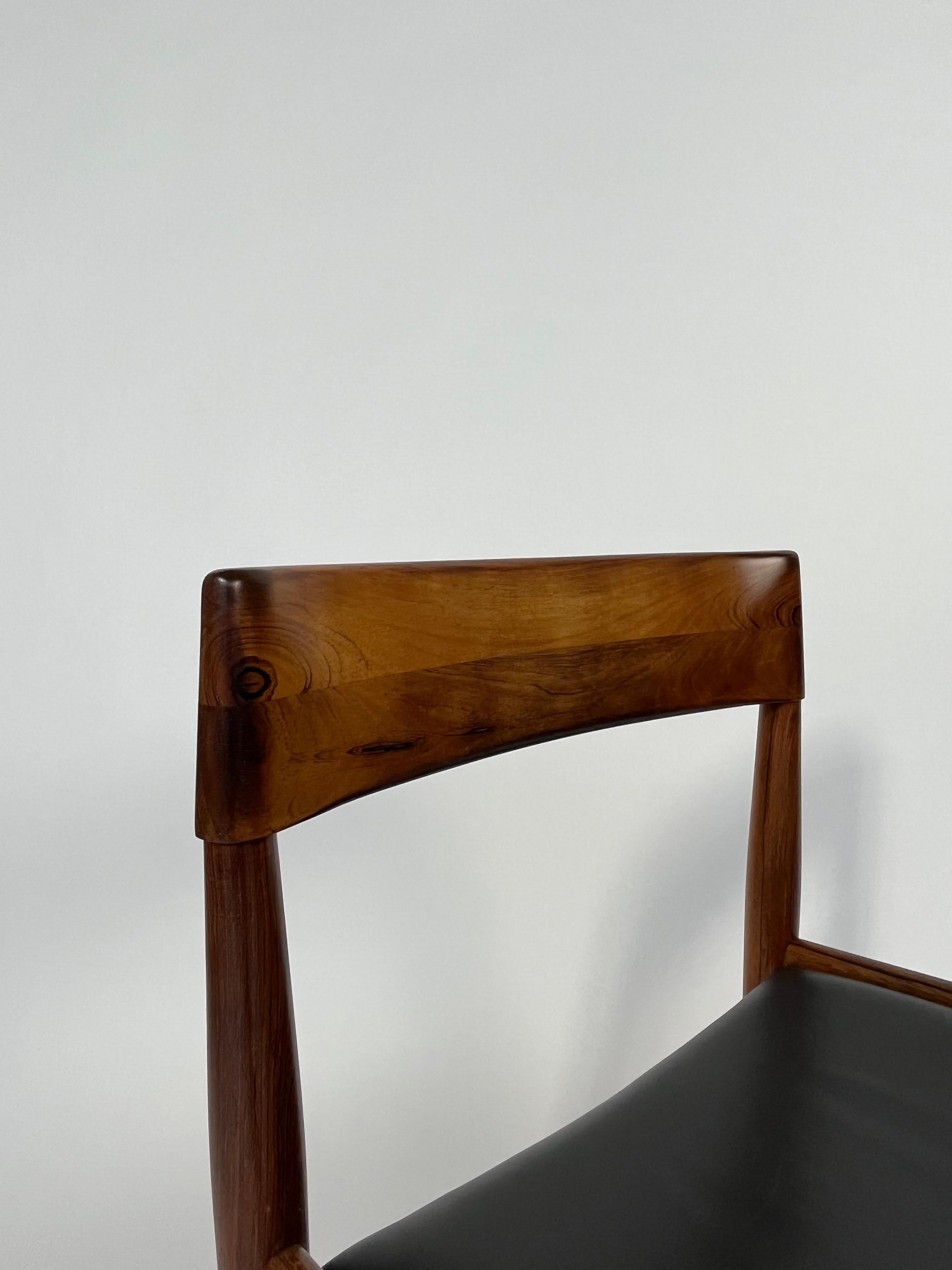 Paire de chaises de salle à manger Grete Jalk en bois de rose P Jeppesen Danemark années 1960 en vente 5