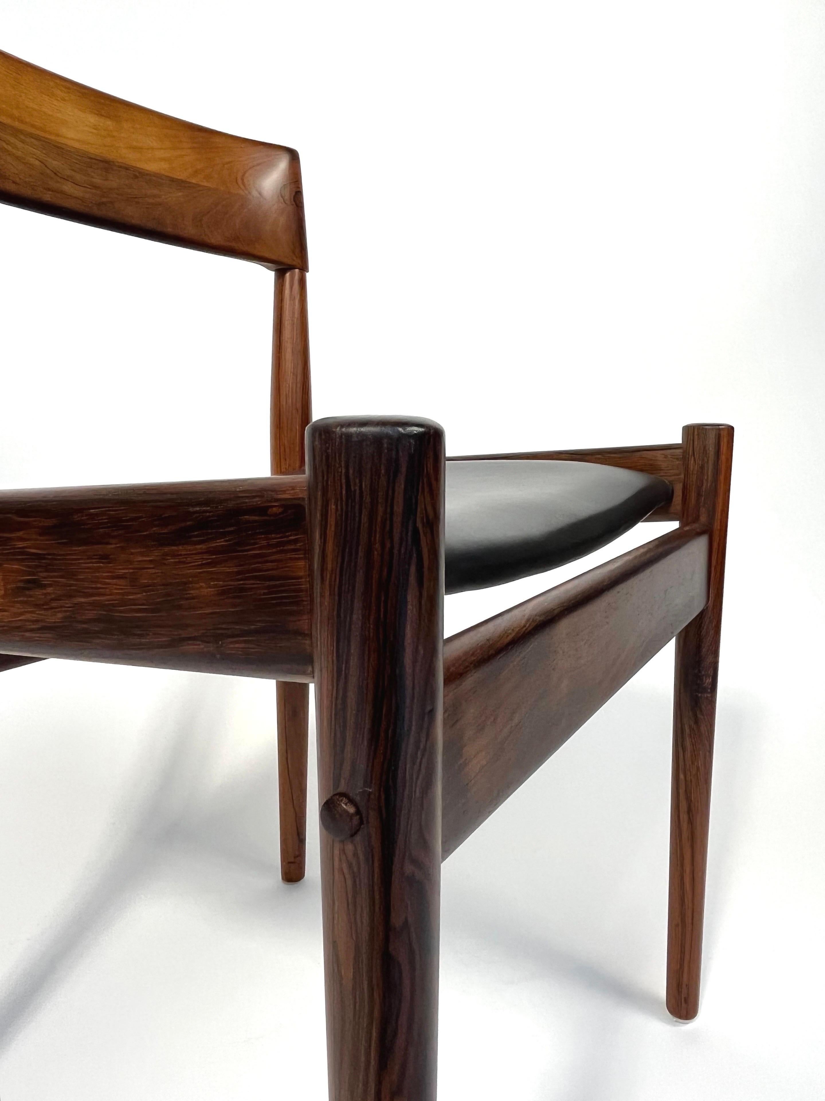 Pair of Grete Jalk Dining Chairs Rosewood P Jeppesen Denmark 1960s For Sale 8