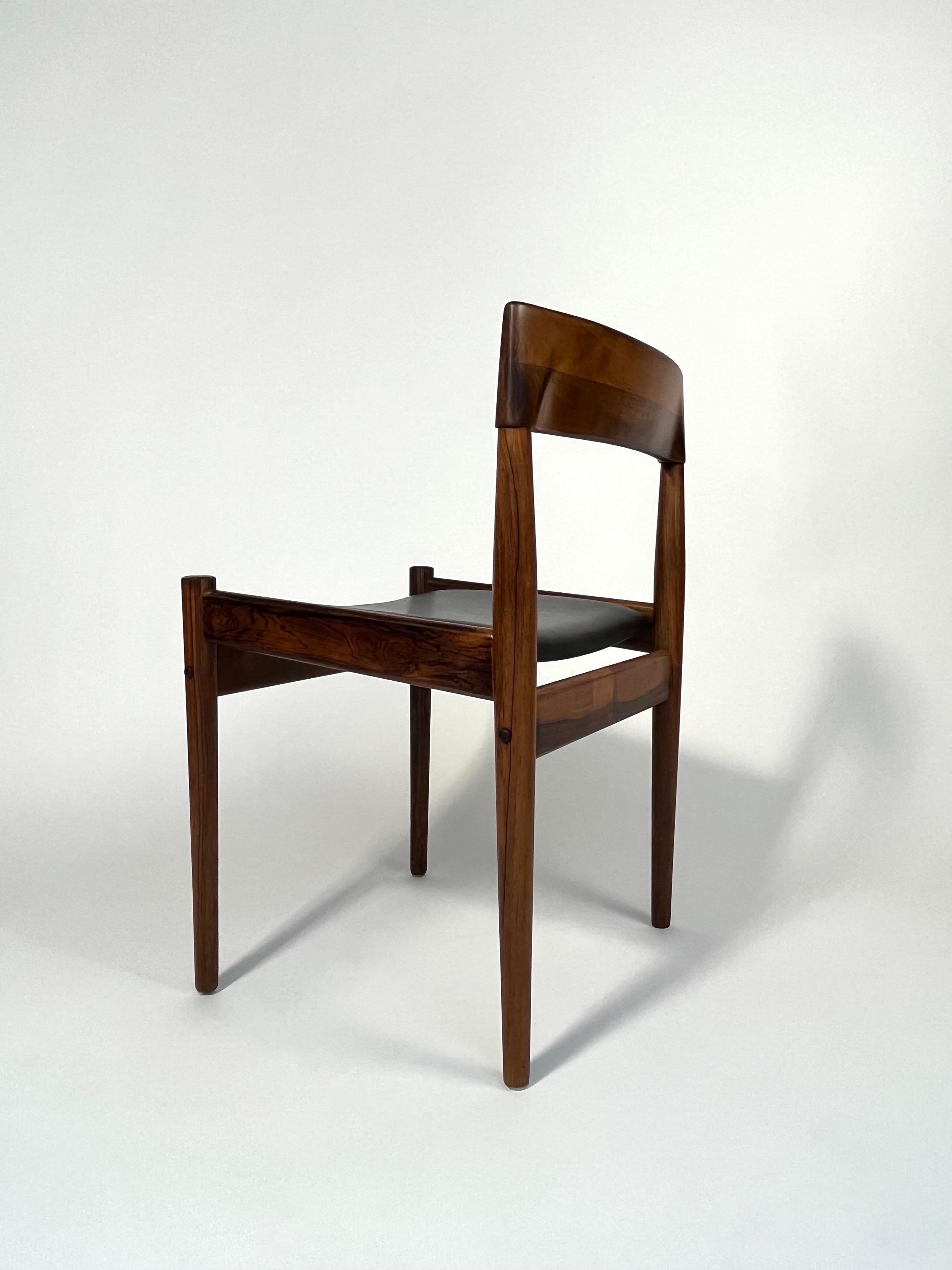 Mid-20th Century Pair of Grete Jalk Dining Chairs Rosewood P Jeppesen Denmark 1960s For Sale