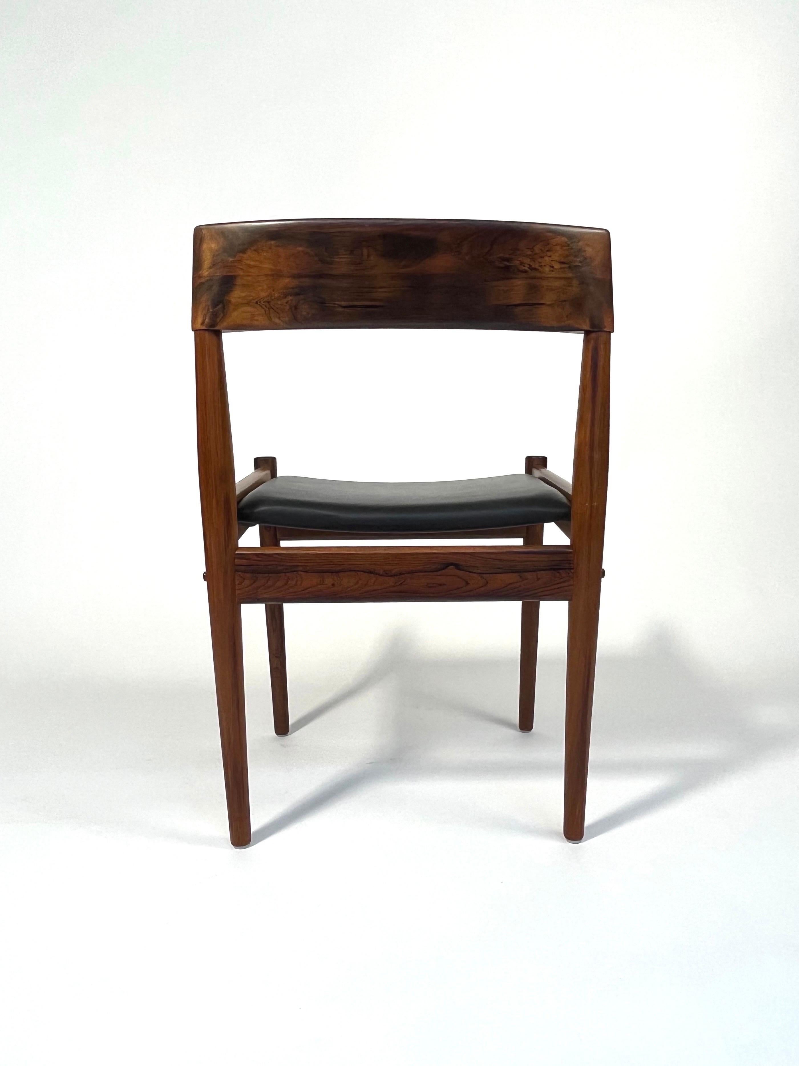 Pair of Grete Jalk Dining Chairs Rosewood P Jeppesen Denmark 1960s For Sale 1