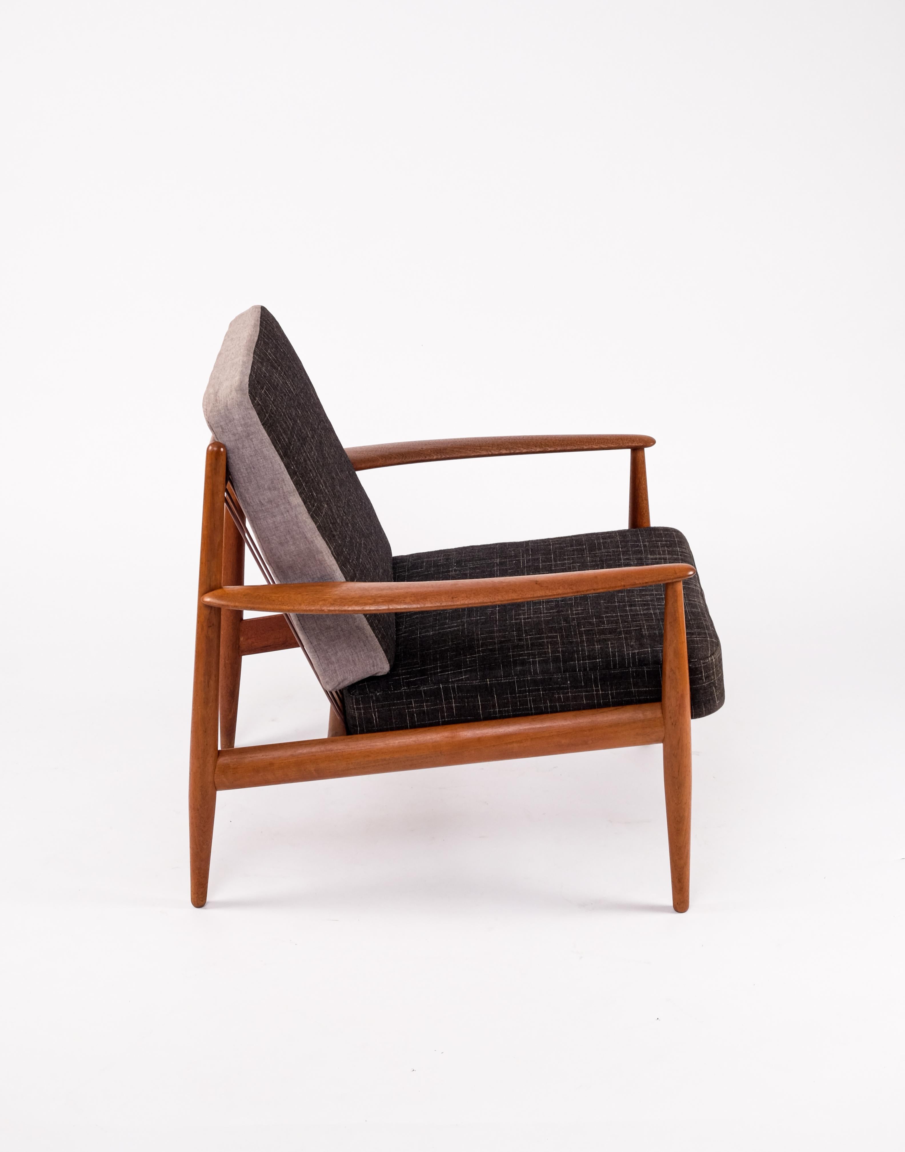 Danish Pair of Grete Jalk Easy Chairs, Denmark, 1960s For Sale
