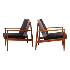 Pair of Grete Jalk Easy Chairs, Denmark, 1960s