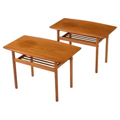 Pair of Grete Jalk for Poul Jeppesen Møbelfabrik Danish Teak Side Tables
