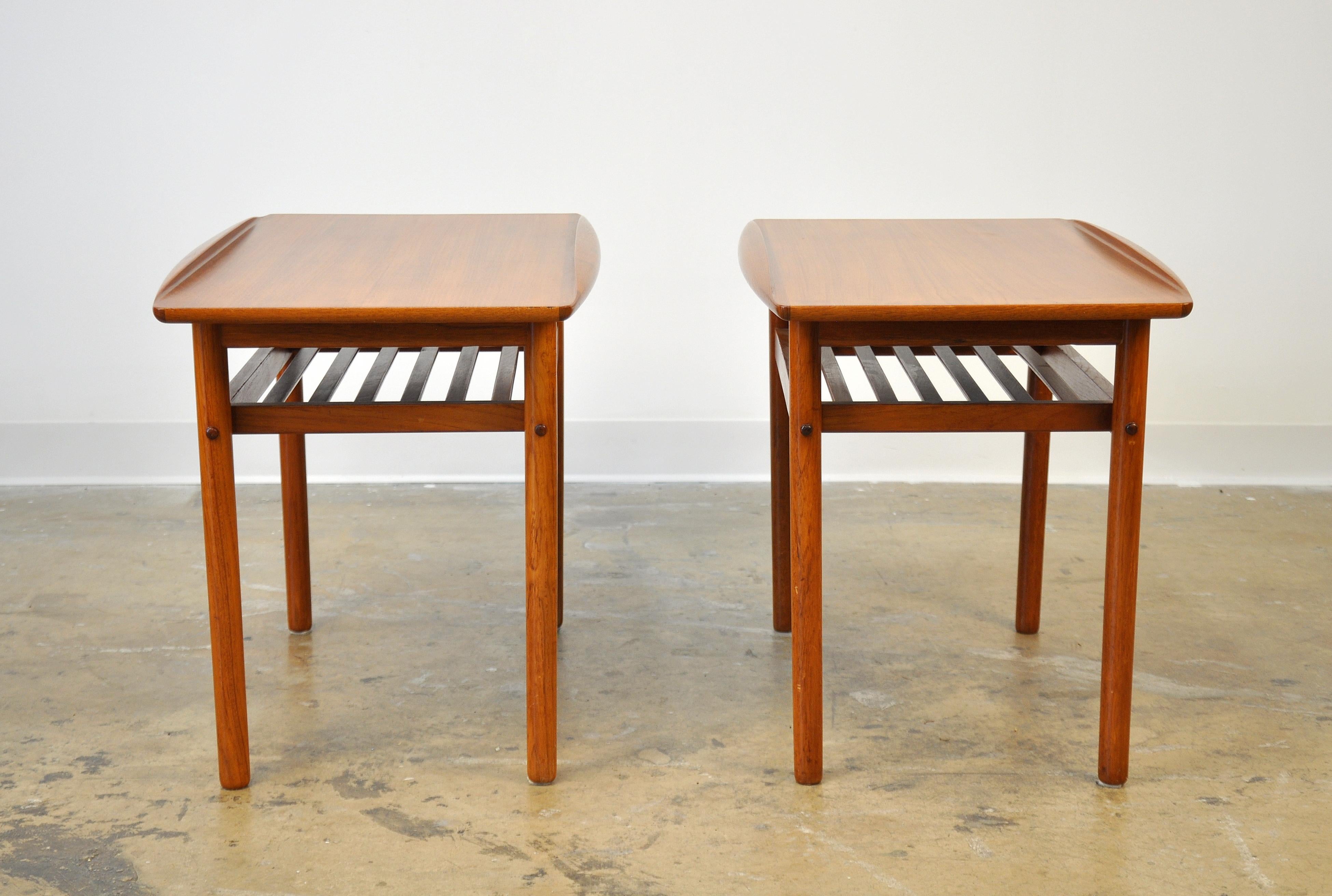 Mid-20th Century Pair of Grete Jalk for Poul Jeppesen Teak Side Tables