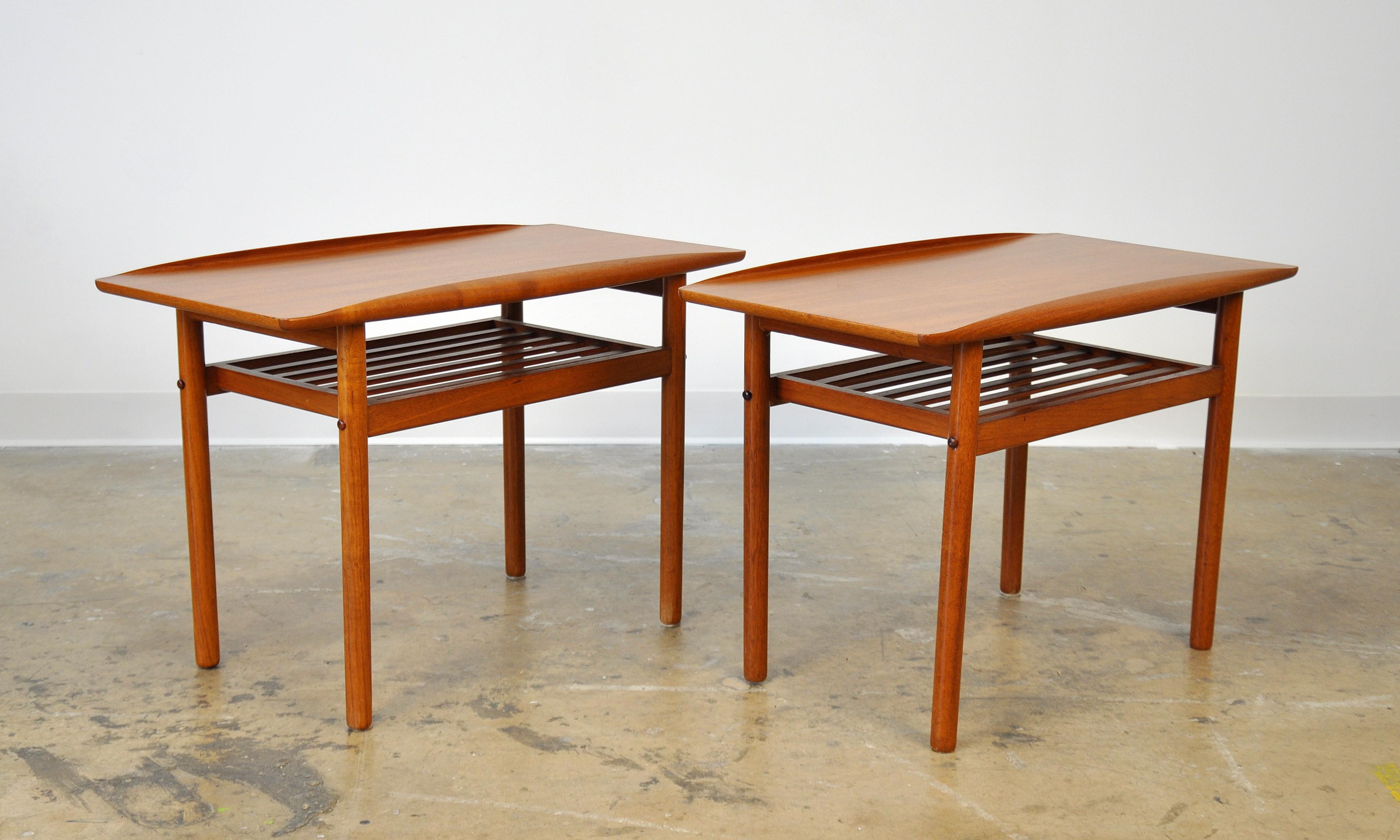 Pair of Grete Jalk for Poul Jeppesen Teak Side Tables 1