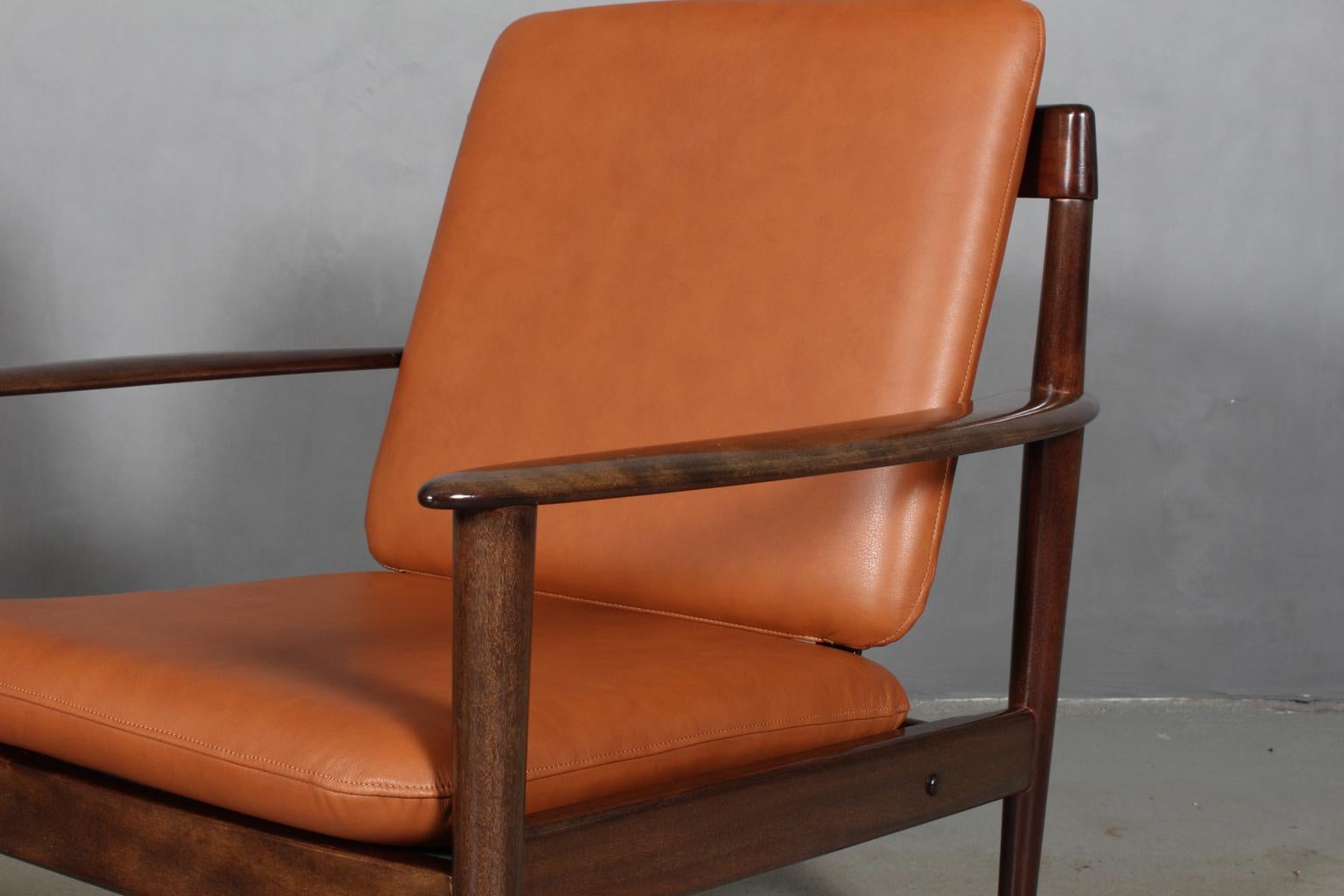 Pair of Grete Jalk Lounge Chair, in Mahogany In Good Condition In Esbjerg, DK