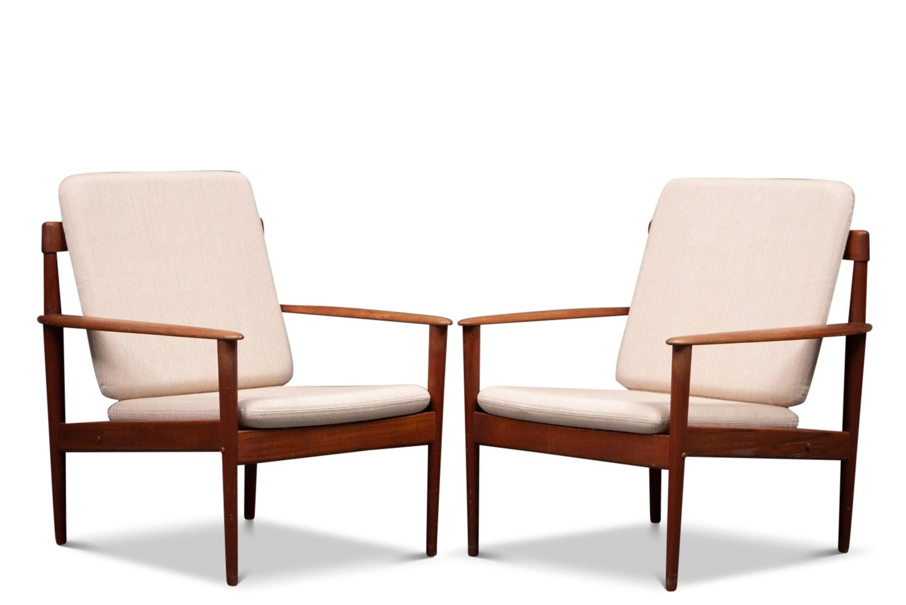 Pair of Grete Jalk Lounge Chairs in Teak 2