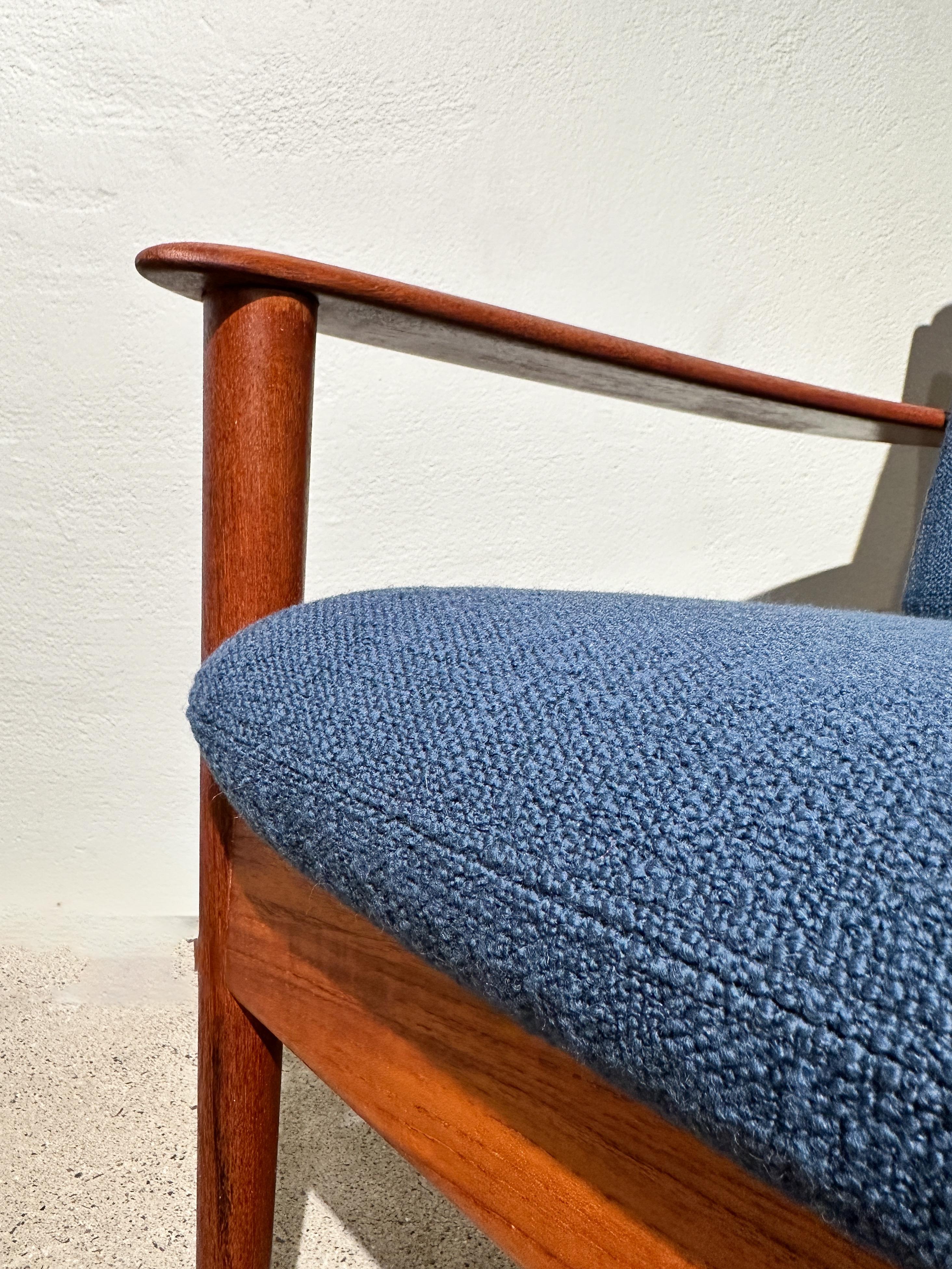 Paire de chaises longues Grete Jalk Teck P Jeppesen Danemark Dedar 1960s en vente 2