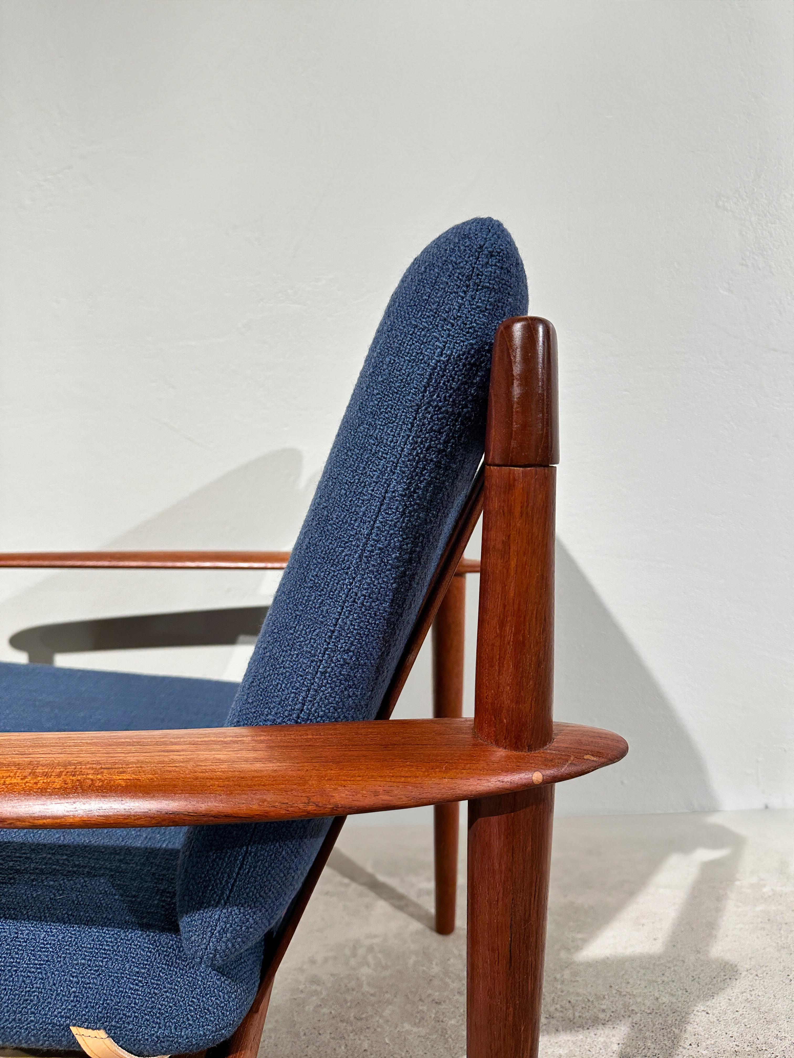 Laine Paire de chaises longues Grete Jalk Teck P Jeppesen Danemark Dedar 1960s en vente