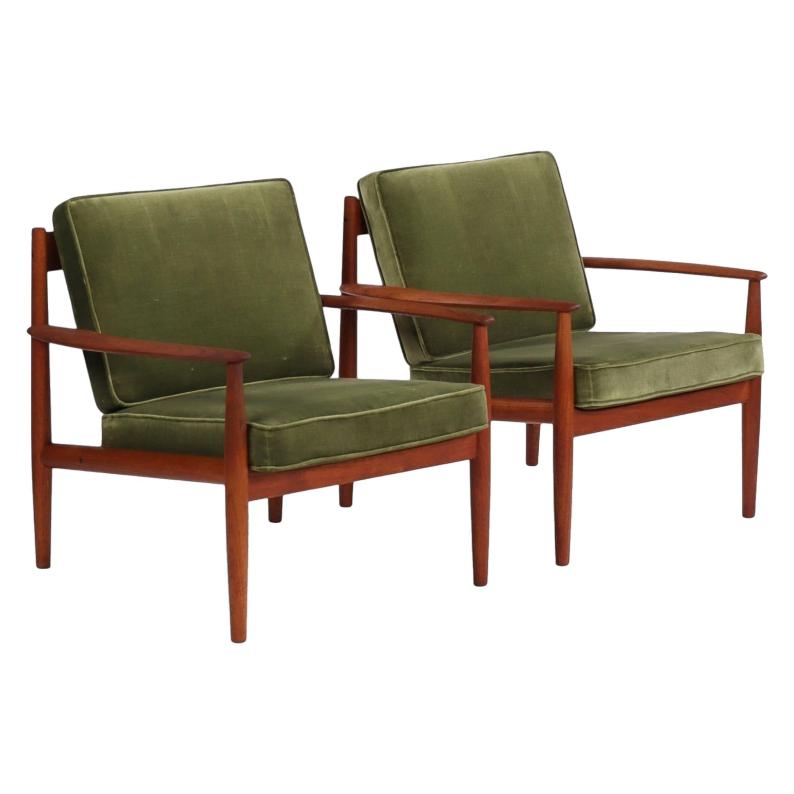 Paire de chaises longues en teck Grete Jalk Model No 118