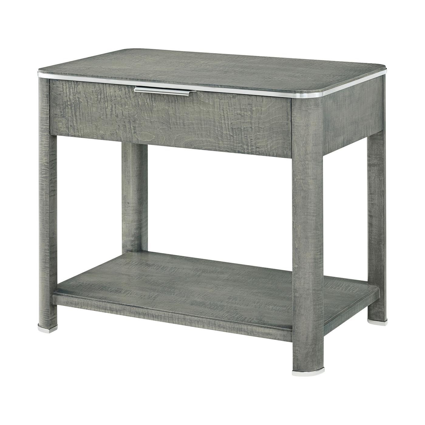 Vietnamien Paire de tables de nuit grises de style Art déco en vente