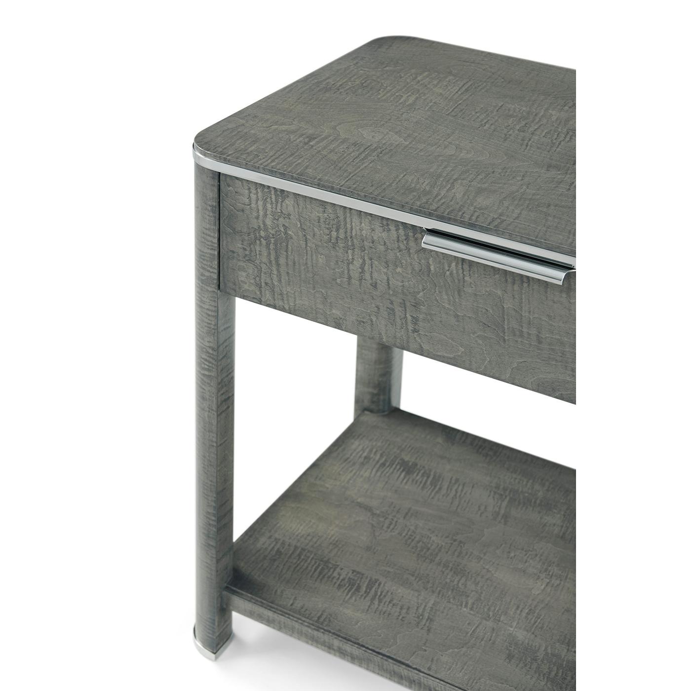 Paire de tables de nuit grises de style Art déco Neuf - En vente à Westwood, NJ
