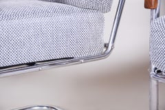 Pair of Grey Original Tubular Mucke, Melder Armchairs, 1930s