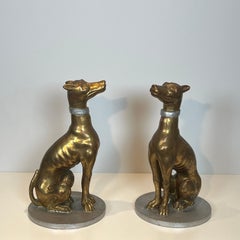 Pair of 'Greyhound' Sculptures Italian Work Mid-20th Century