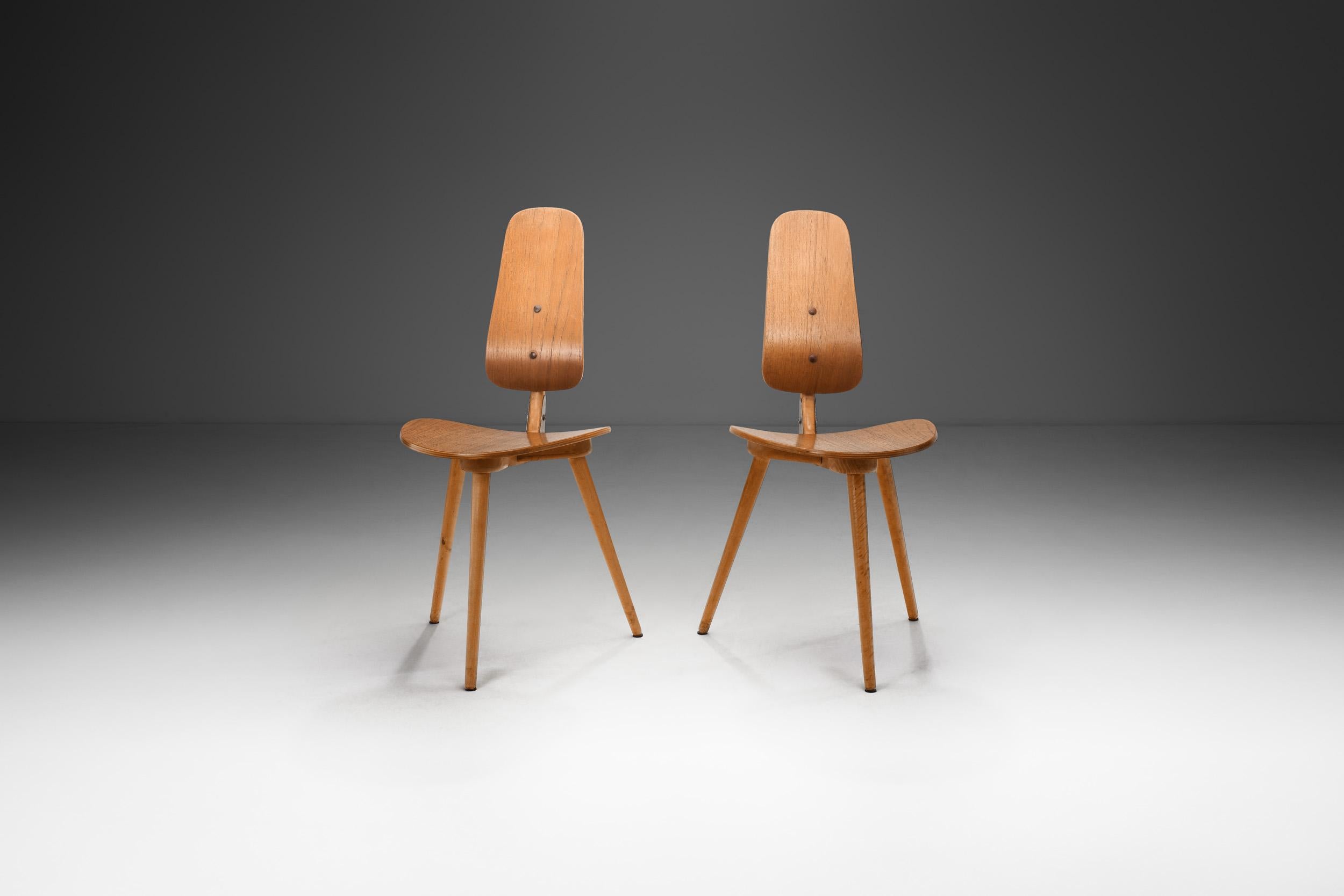 Mid-Century Modern Pair of “Grill” Chairs by Bengt Ruda for Ikea, Sweden 1958 For Sale
