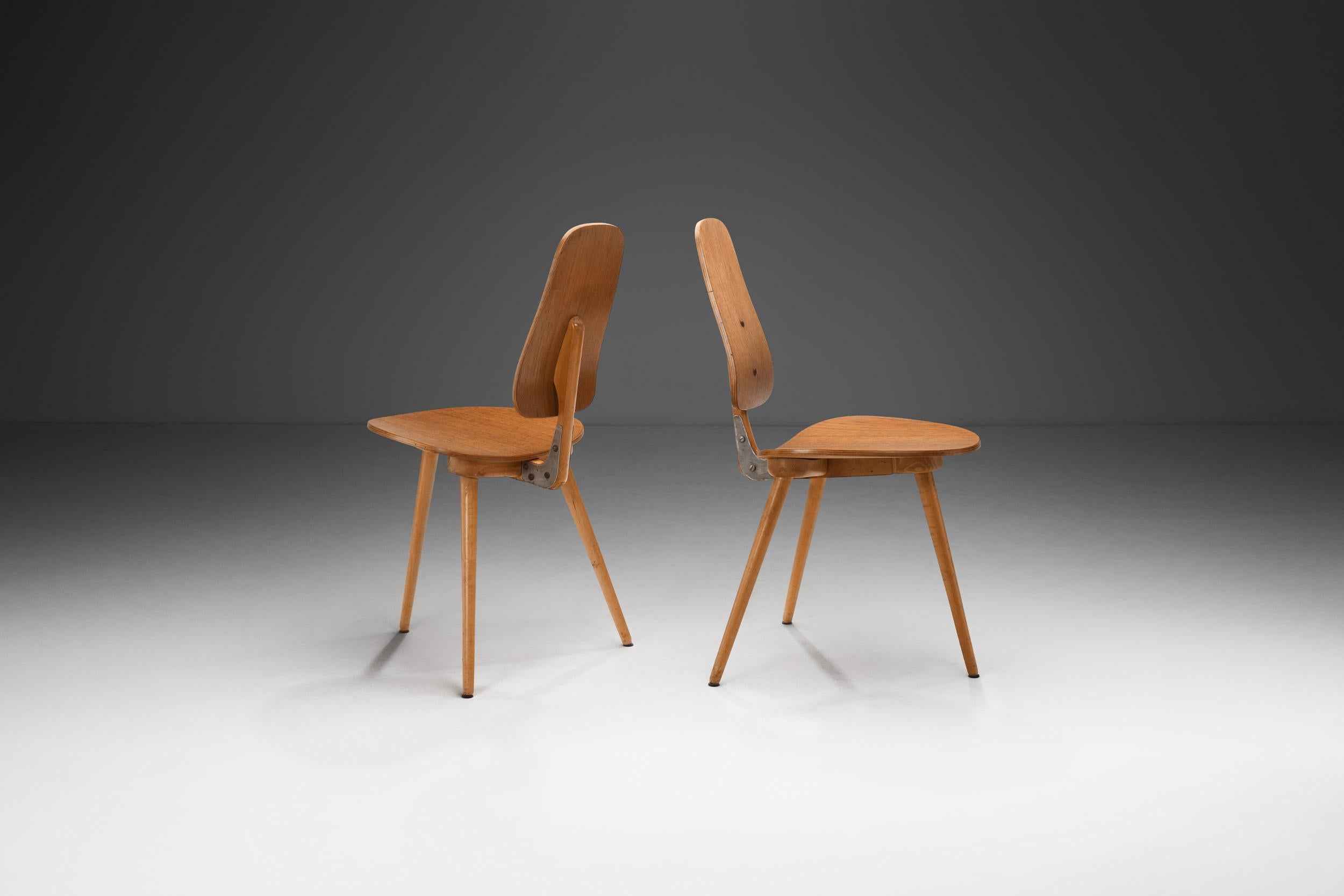 Laminated Pair of “Grill” Chairs by Bengt Ruda for Ikea, Sweden 1958 For Sale
