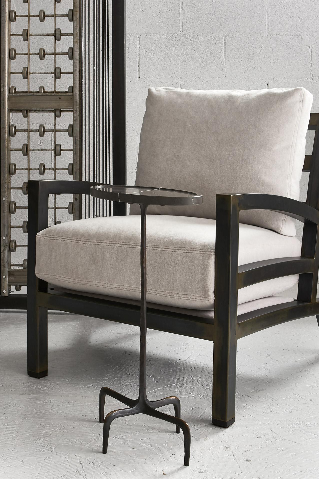 A mature reflection on the urban lounge chair, TX6315 is both urban and rustic - meant to weather the storm and be passed down to future generations. Fabricated by master craftsman Jacob Wener of Modern Industry Design the TX6315 is a sleek handmade