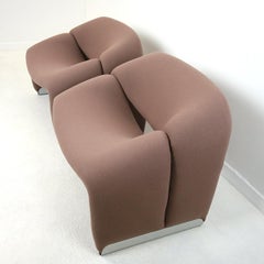 Pair of Groovy Chairs with Aluminium Feet by Pierre Paulin for Artifort