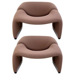 Ein Paar groovy Stühle mit Aluminiumfüßen von Pierre Paulin für Artifort