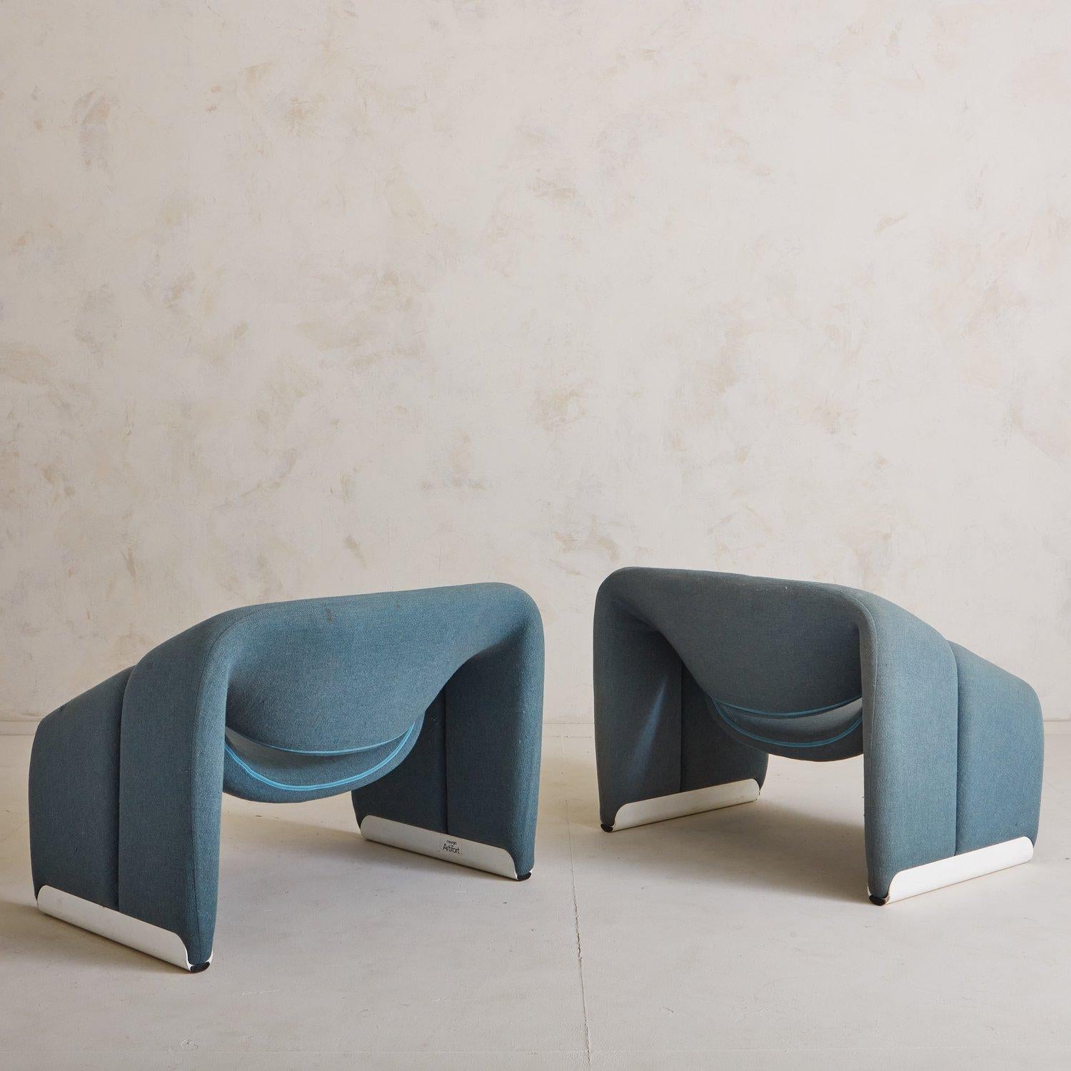 Mid-Century Modern Pair of Groovy Lounge Chairs by Pierre Paulin for Artifort, France, 1960s