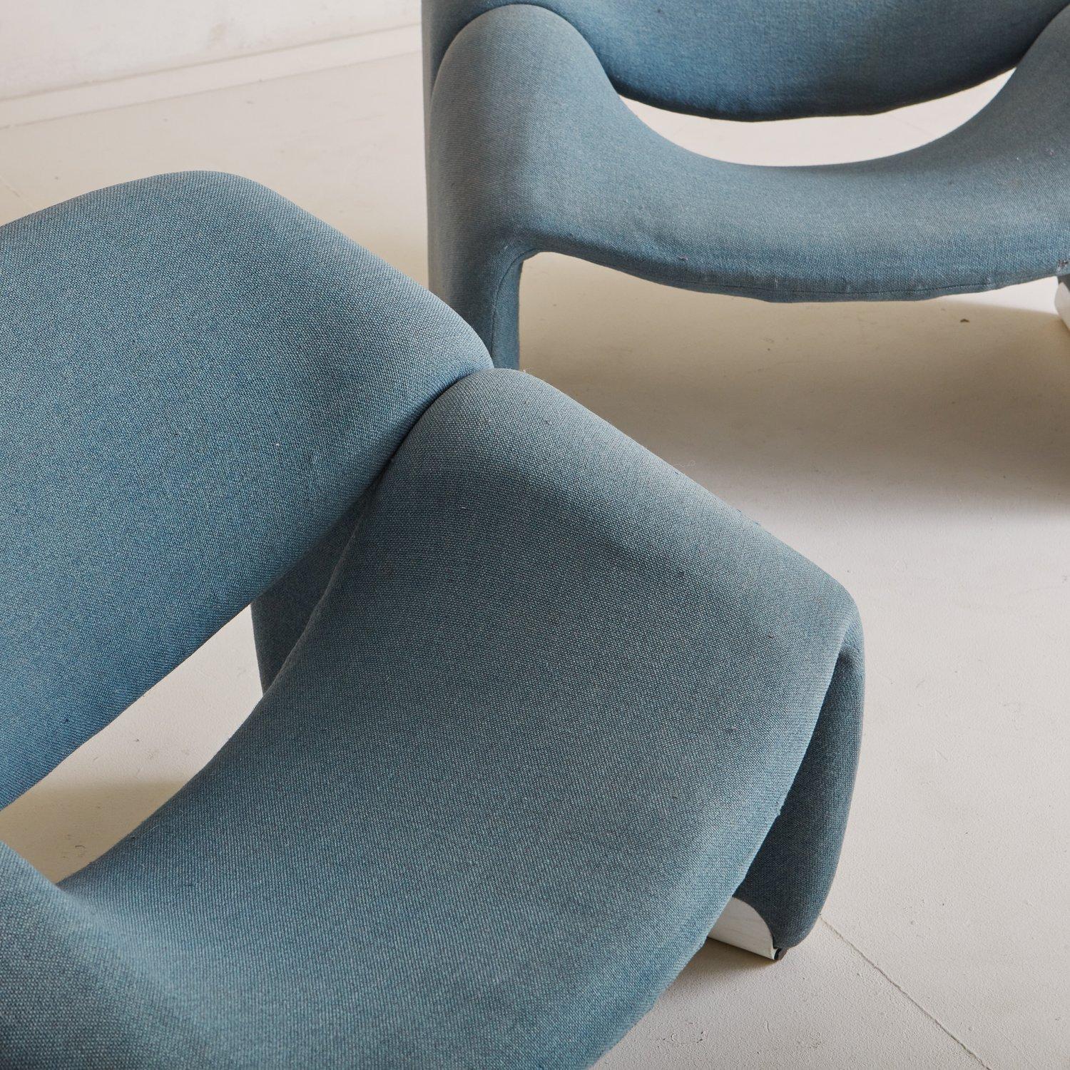 Mid-20th Century Pair of Groovy Lounge Chairs by Pierre Paulin for Artifort, France, 1960s